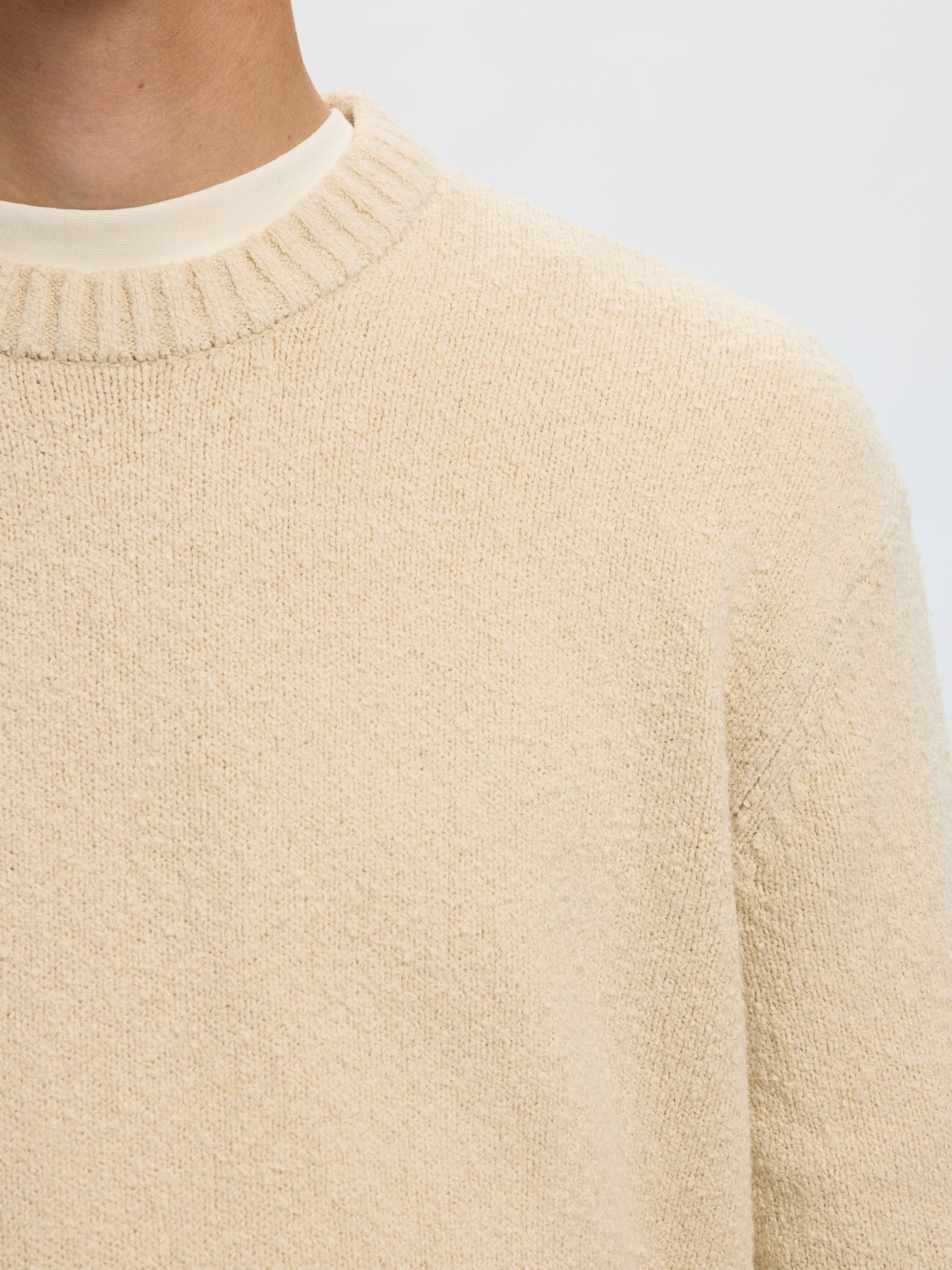 Beige Relaxed Fit Pullover