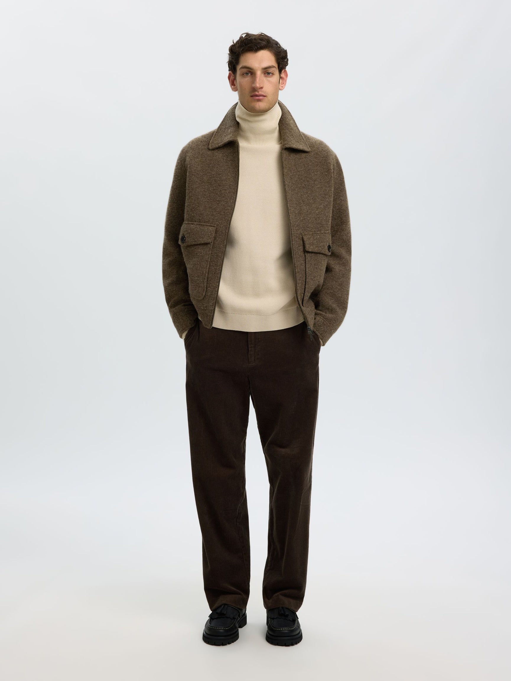 Beige Turtle Neck Pullover