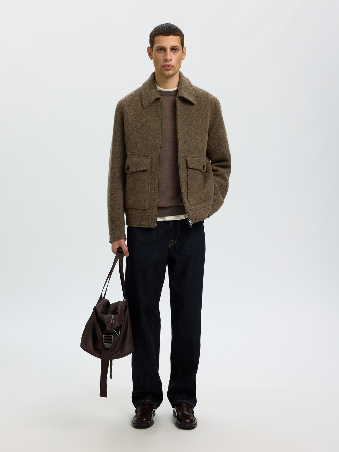 Brown Merino Wool Pullover
