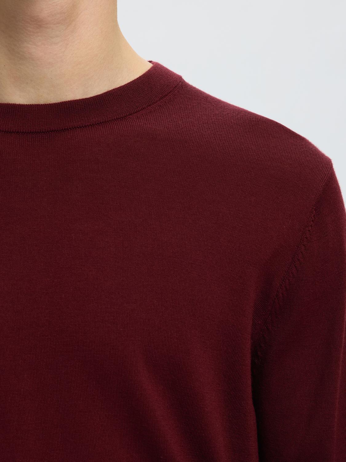 Maroon Merino Wool Pullover