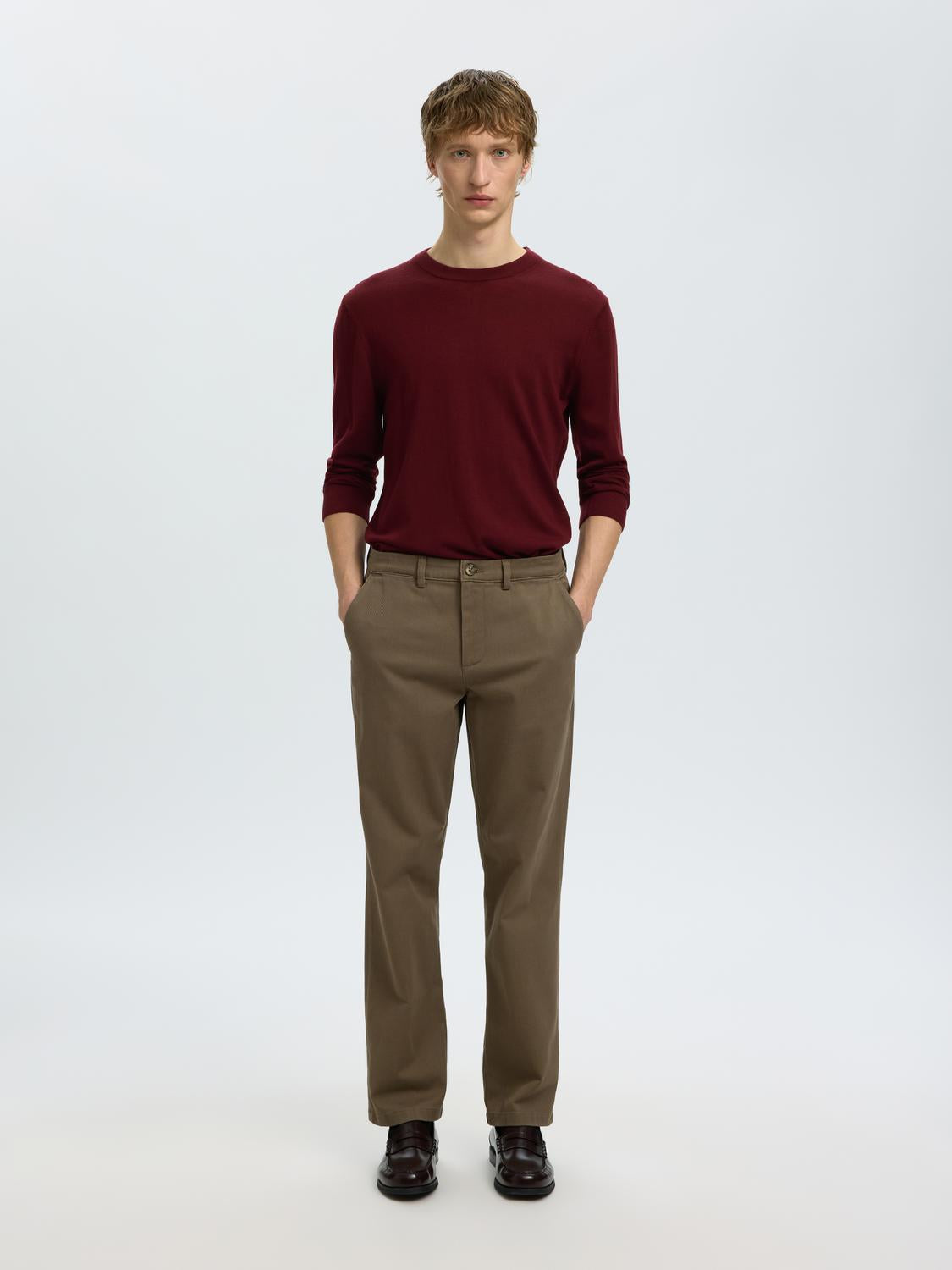 Maroon Merino Wool Pullover