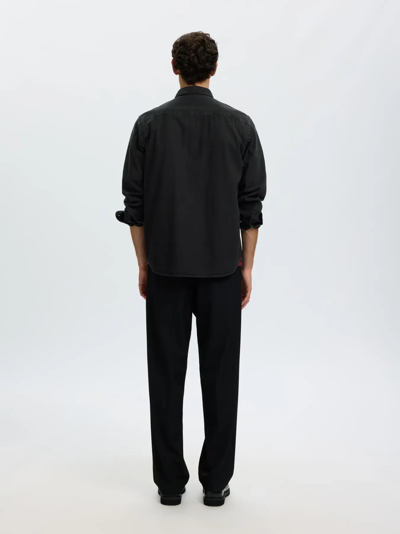 Black Organic Cotton Denim Shirt