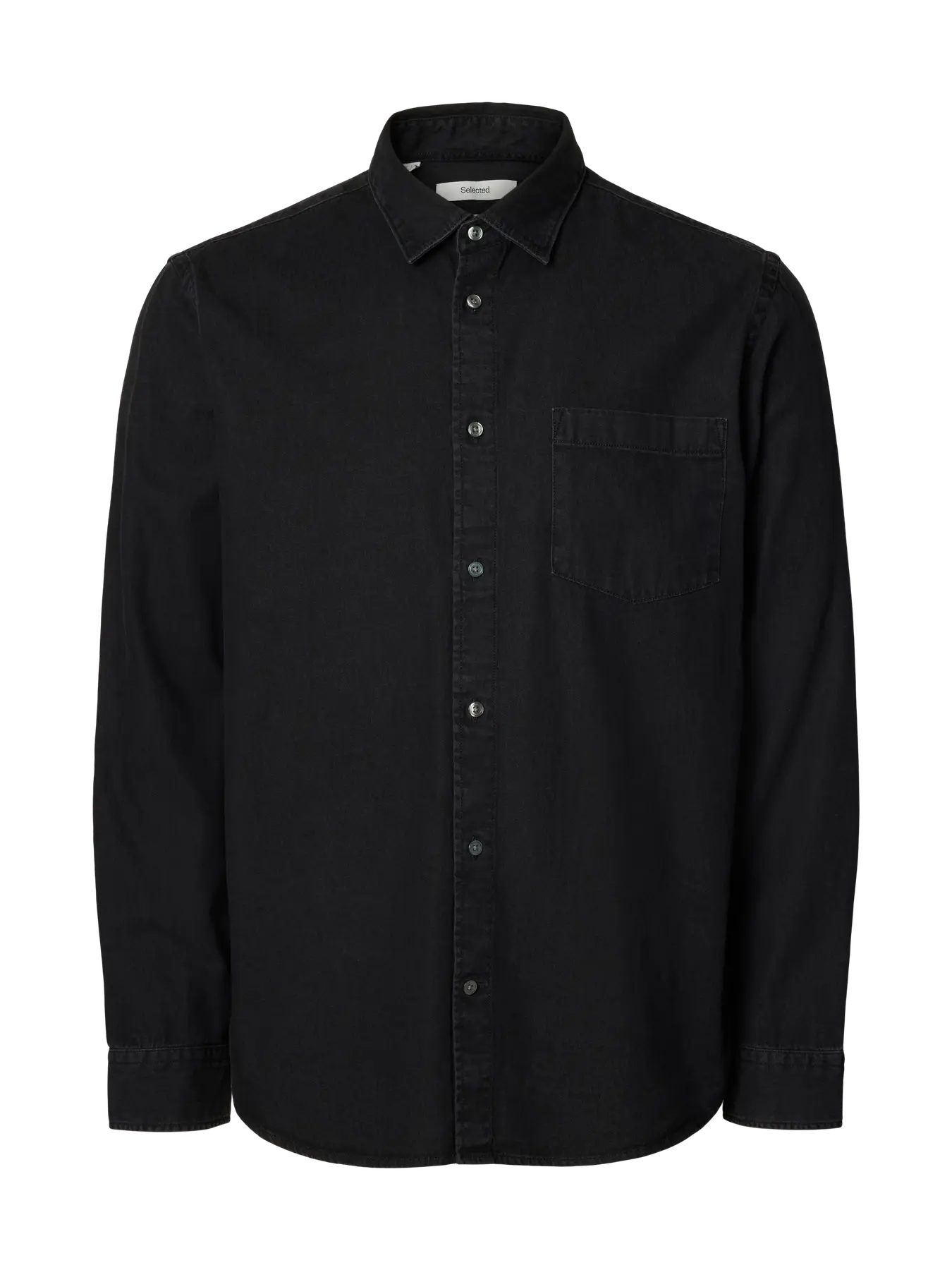 Black Organic Cotton Denim Shirt