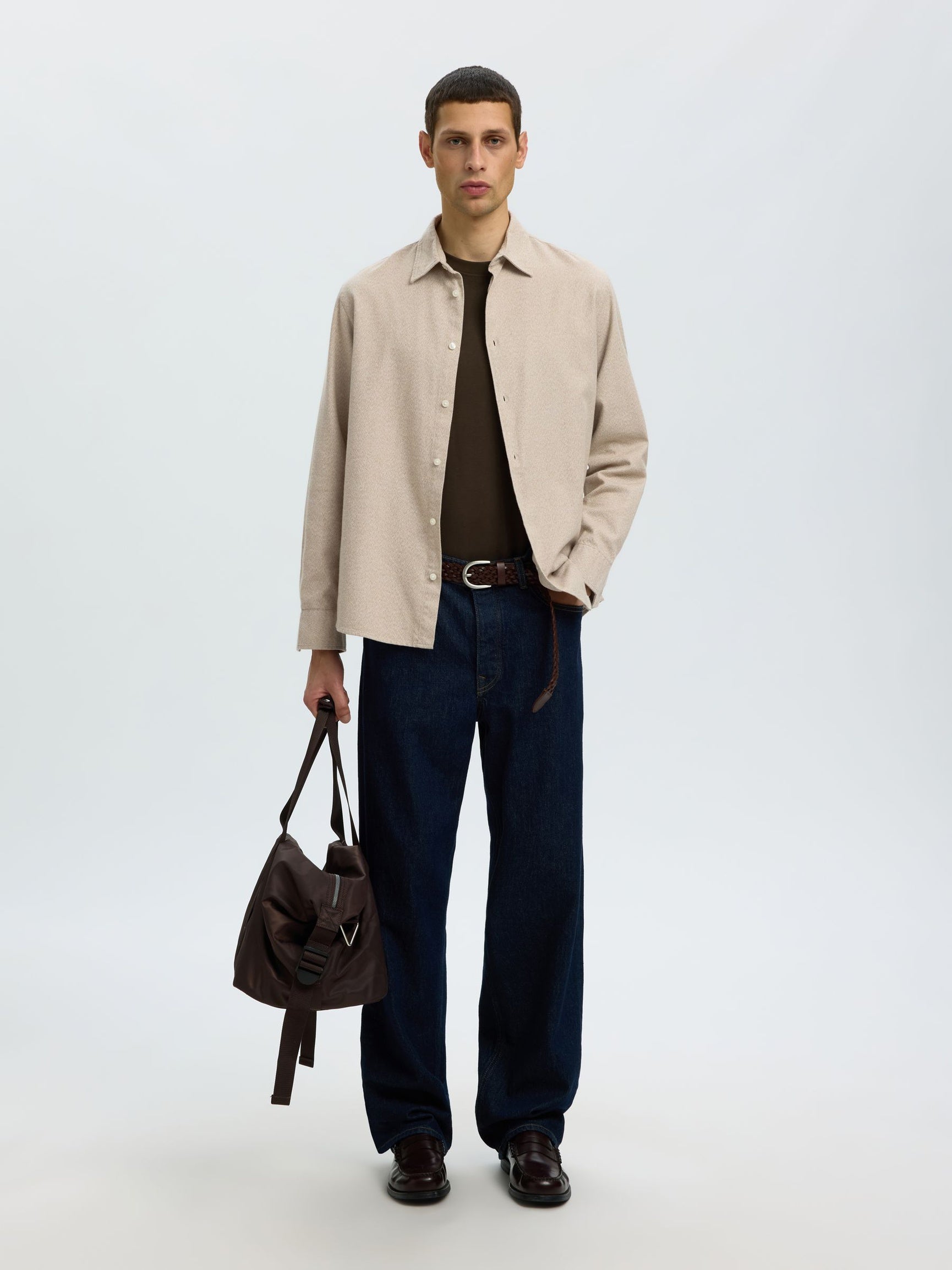 Egret Brushed Regular Fit Shirt