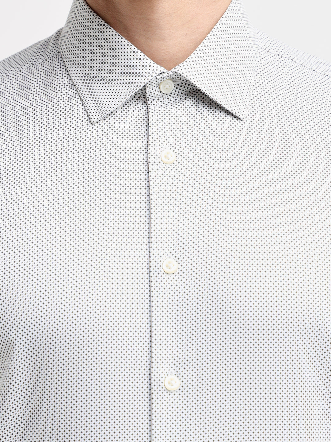 Patterned Print Slim Fit Shirt