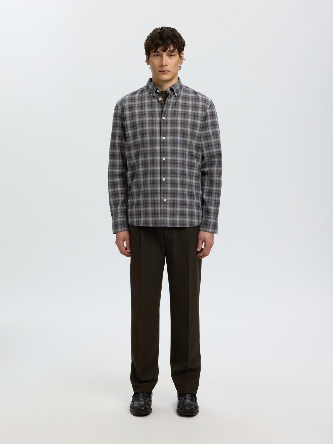 Blue Check Cotton Shirt
