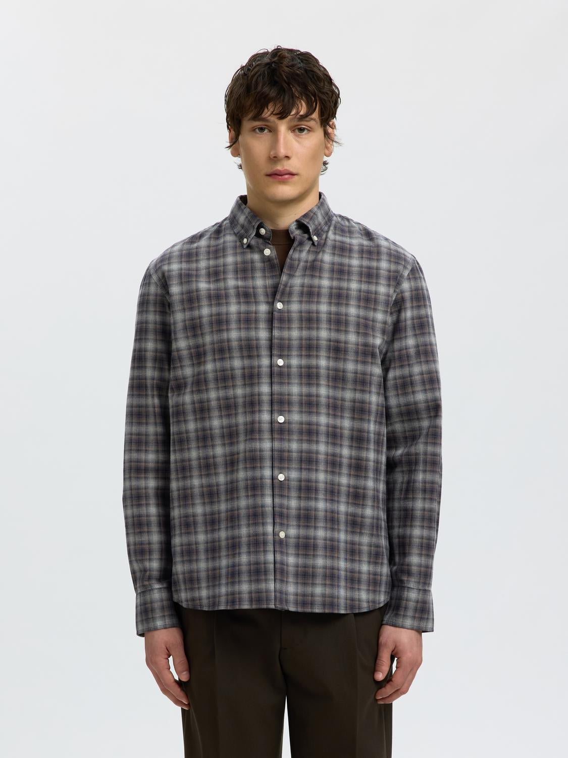 Blue Check Cotton Shirt