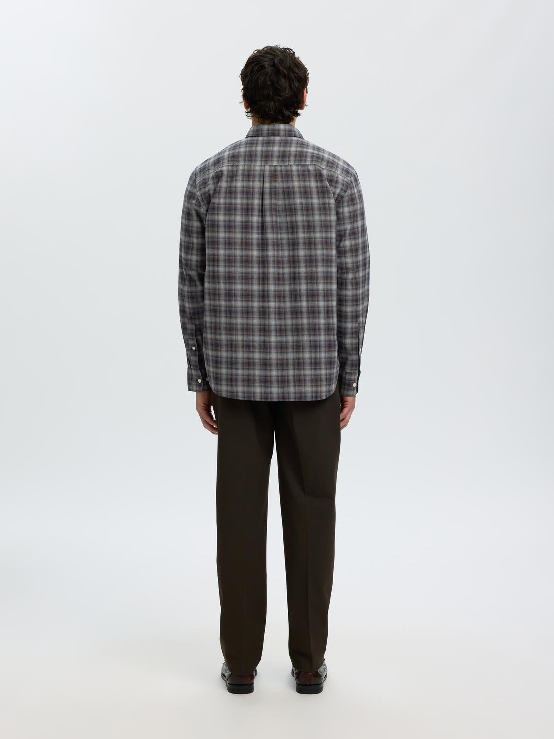 Blue Check Cotton Shirt