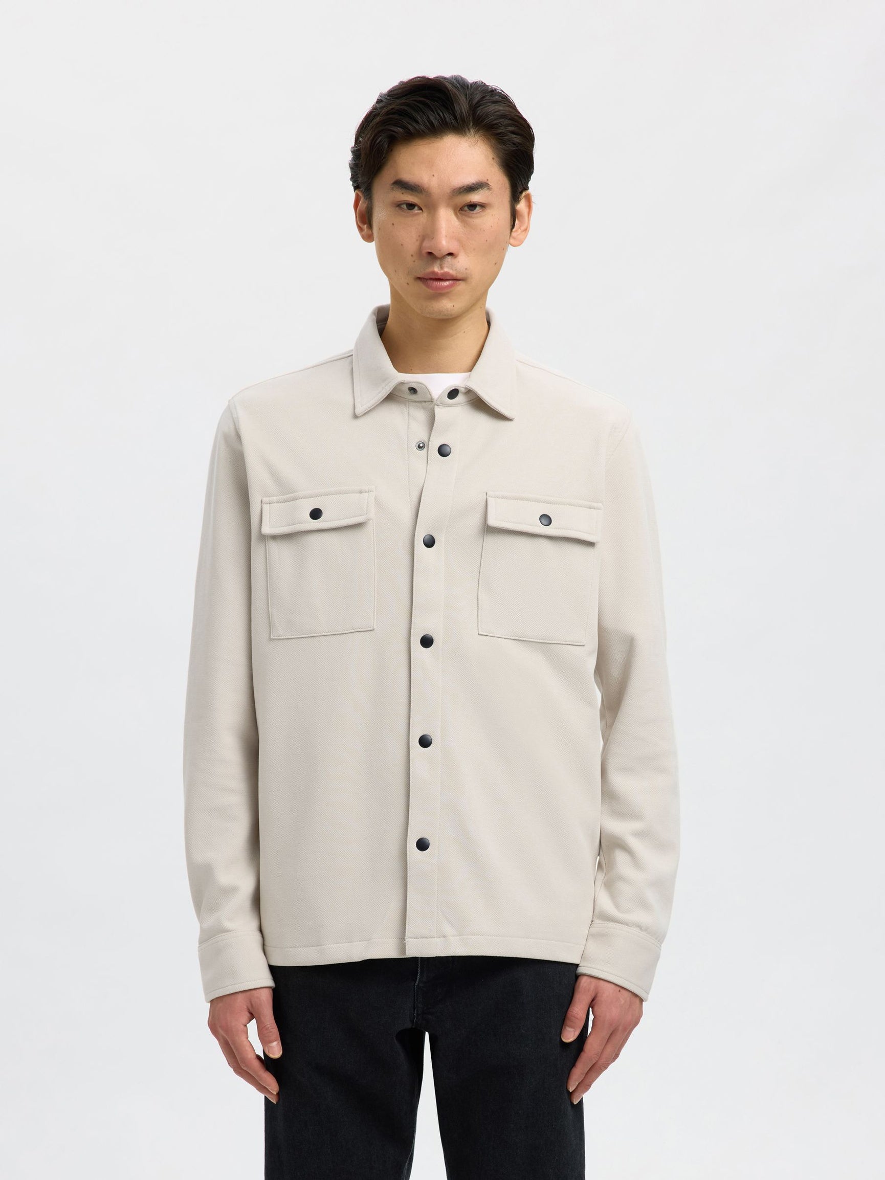 Beige Classic Overshirt