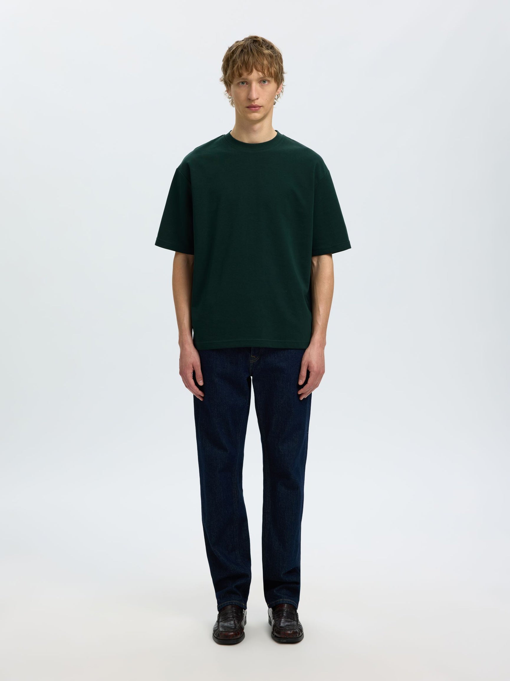 Dark Green Loose Fit T-shirt