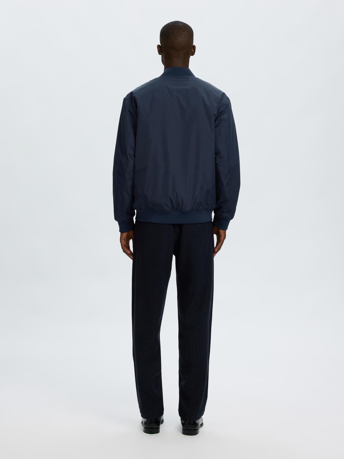 Dark Blue Bomber Jacket