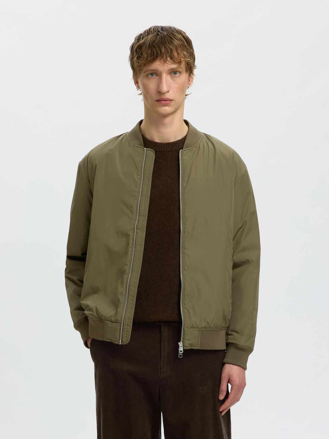 Dark Green Bomber Jacket