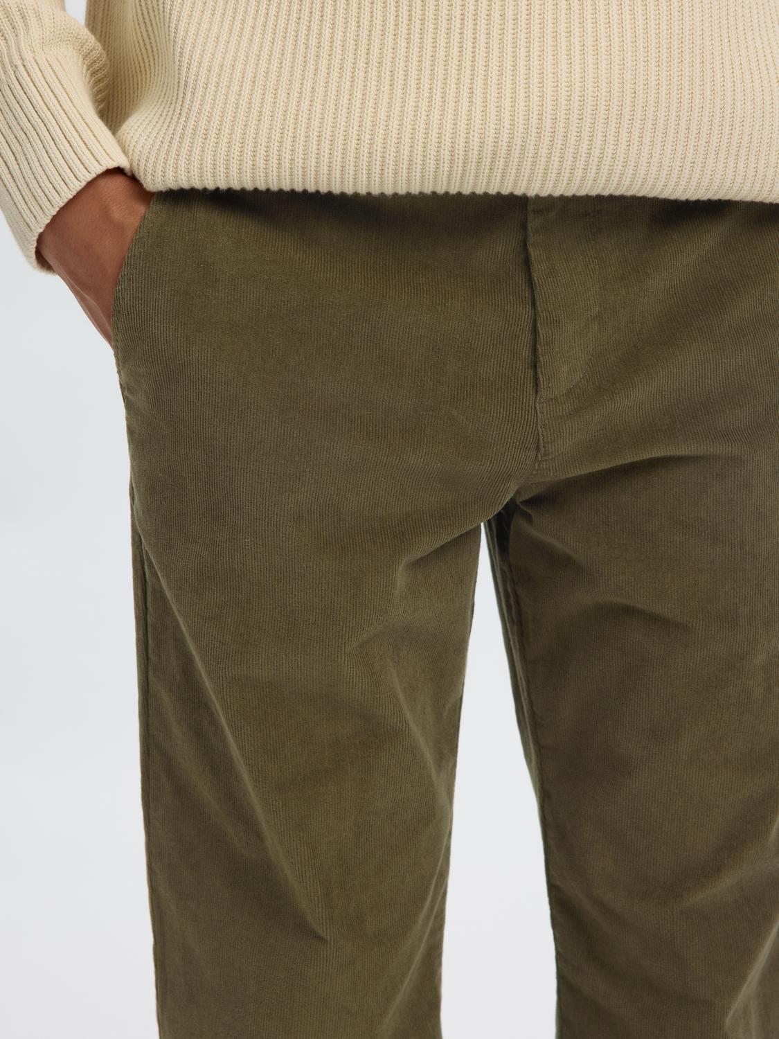 Green Straight Fit Pants