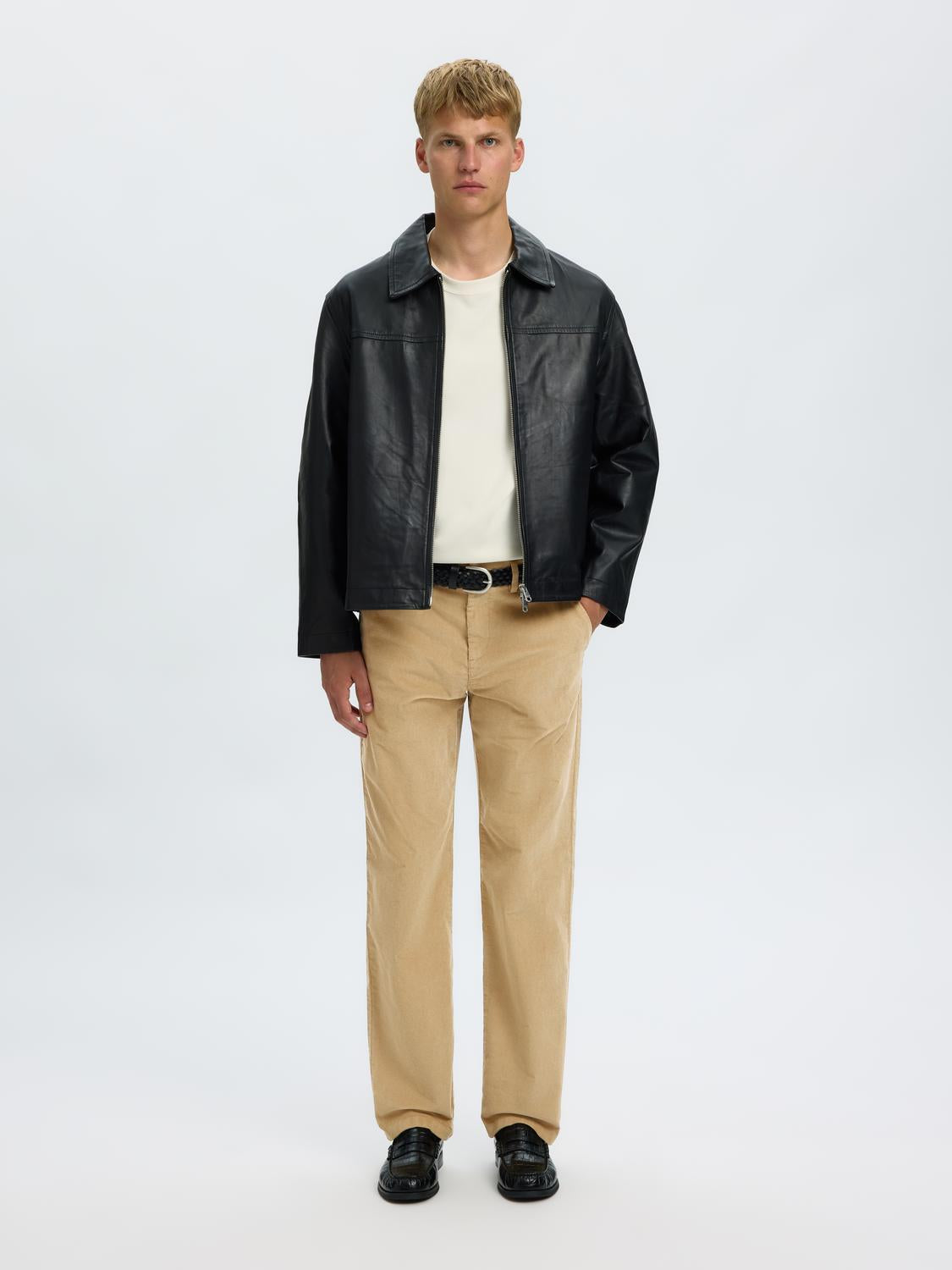 Light Brown Straight Fit Pants