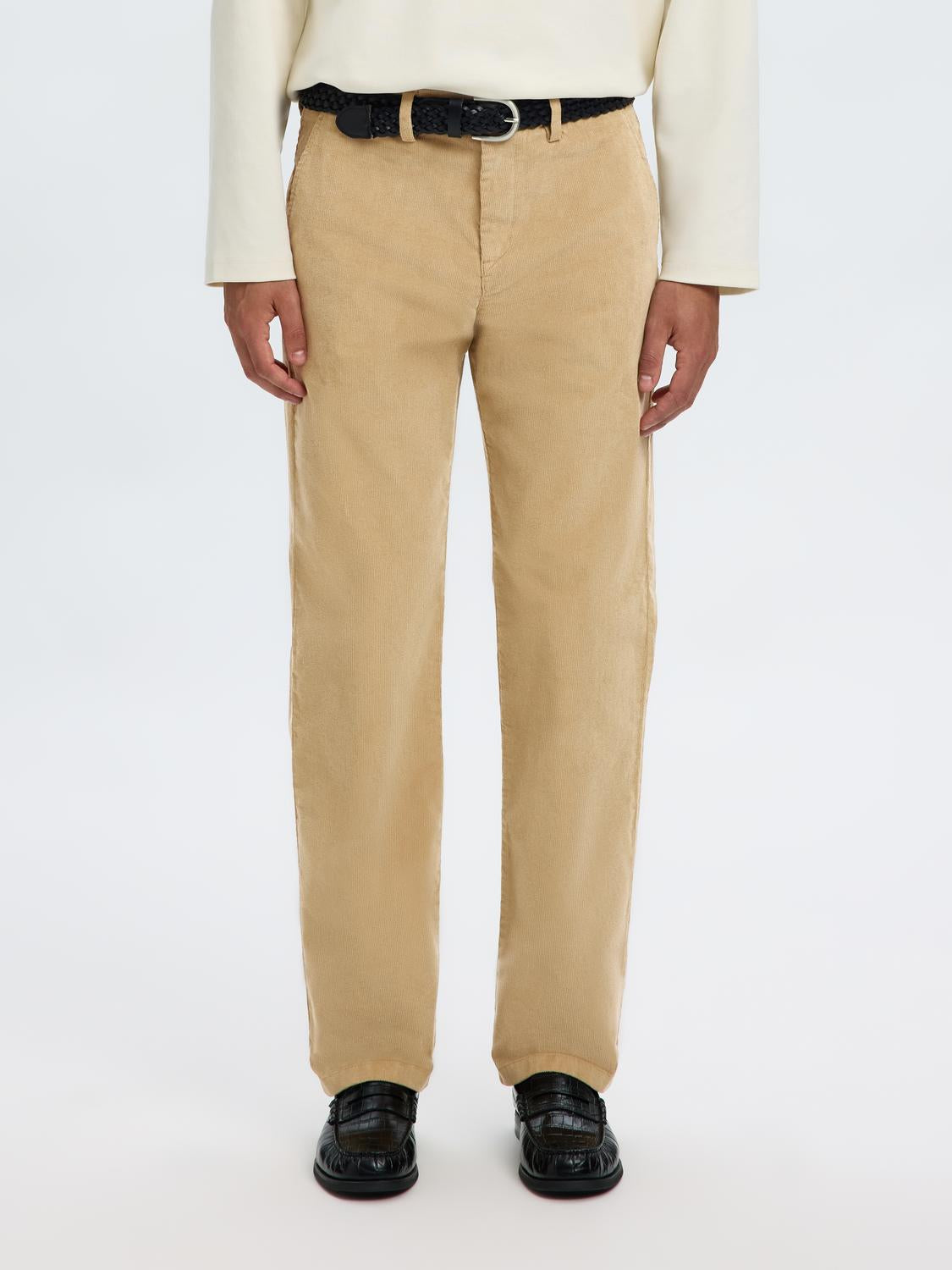 Light Brown Straight Fit Pants