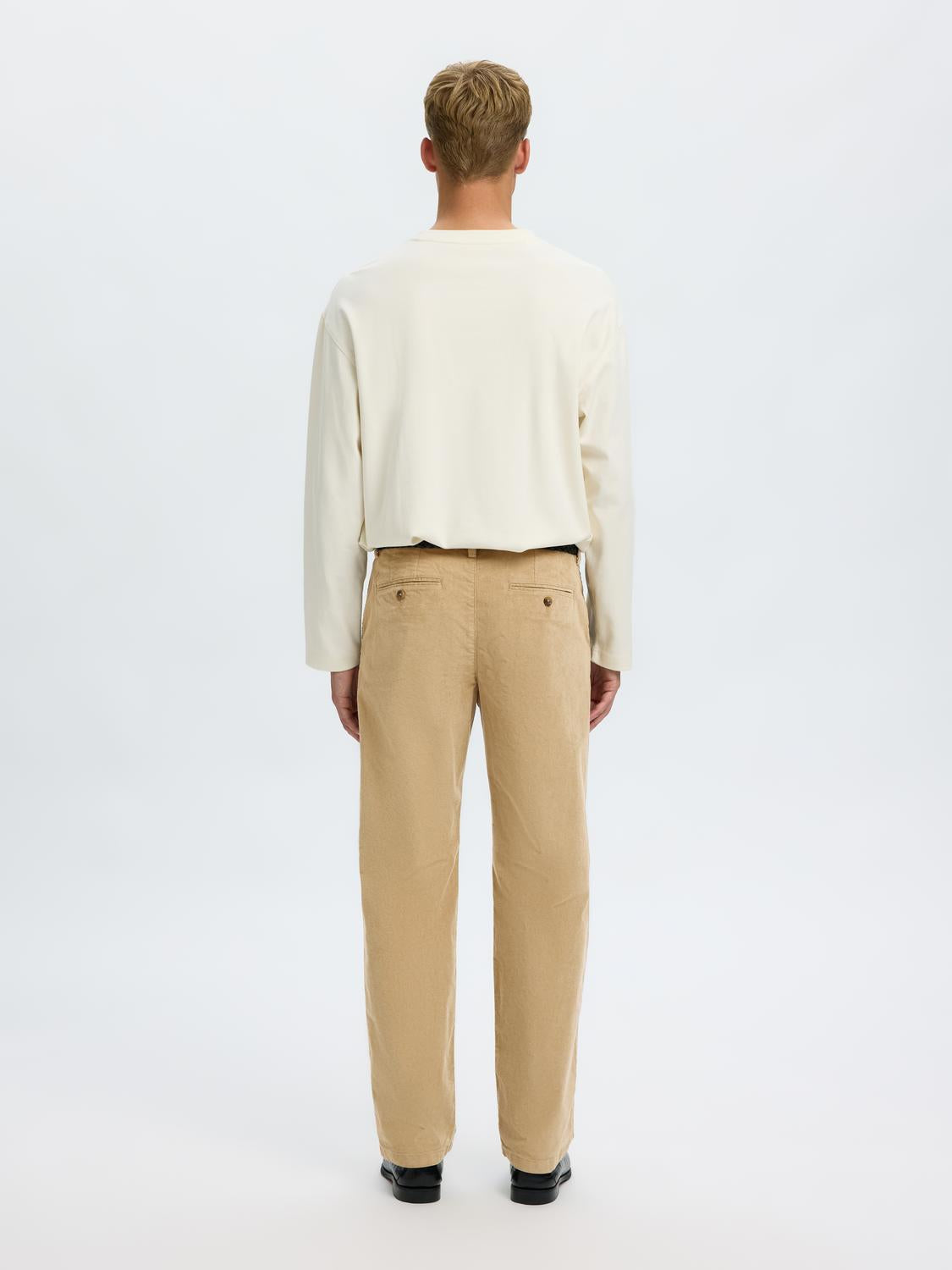 Light Brown Straight Fit Pants