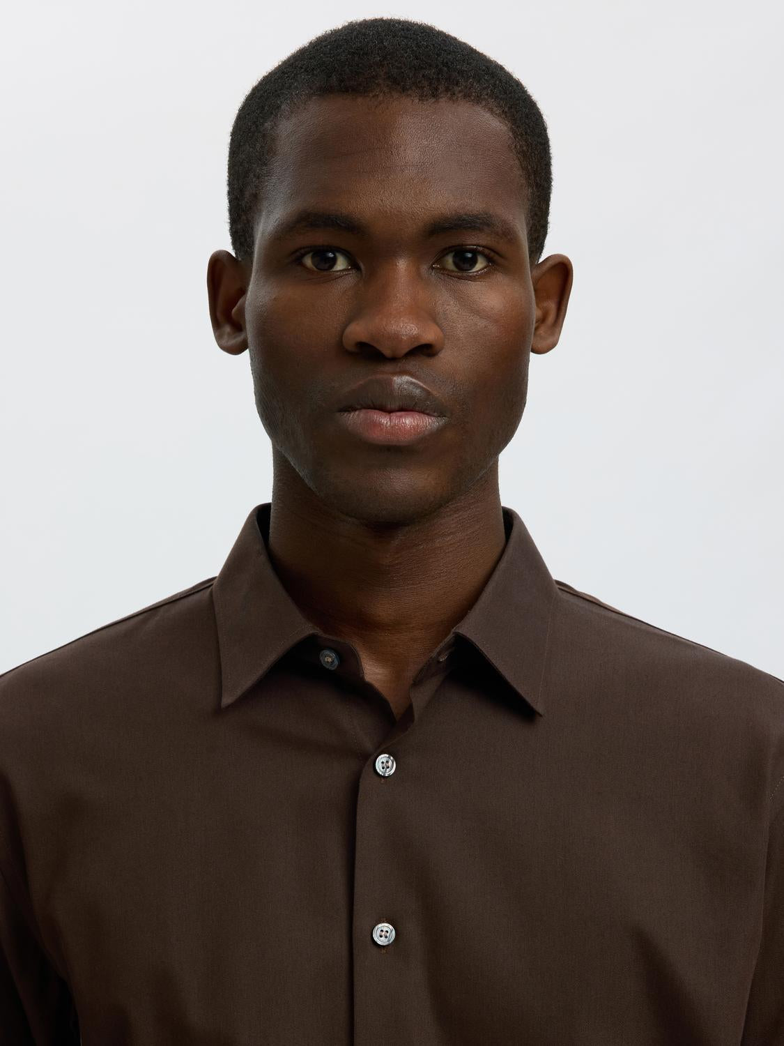 Dark Brown Slim Fit Shirt
