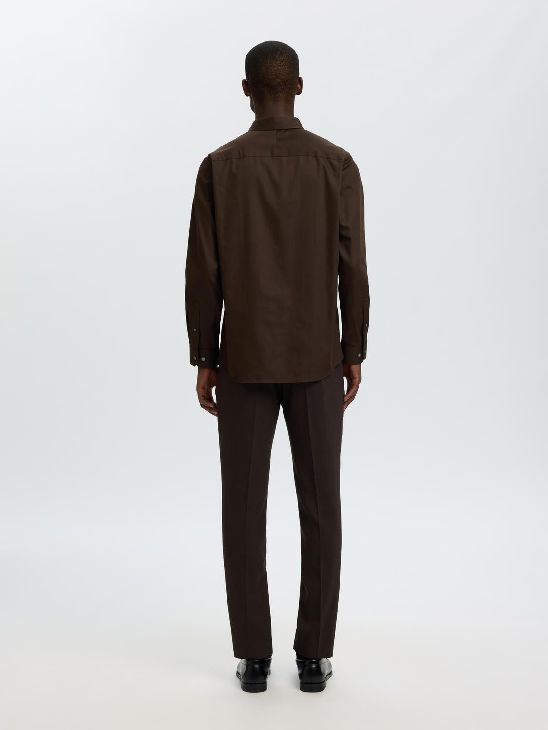 Dark Brown Slim Fit Shirt