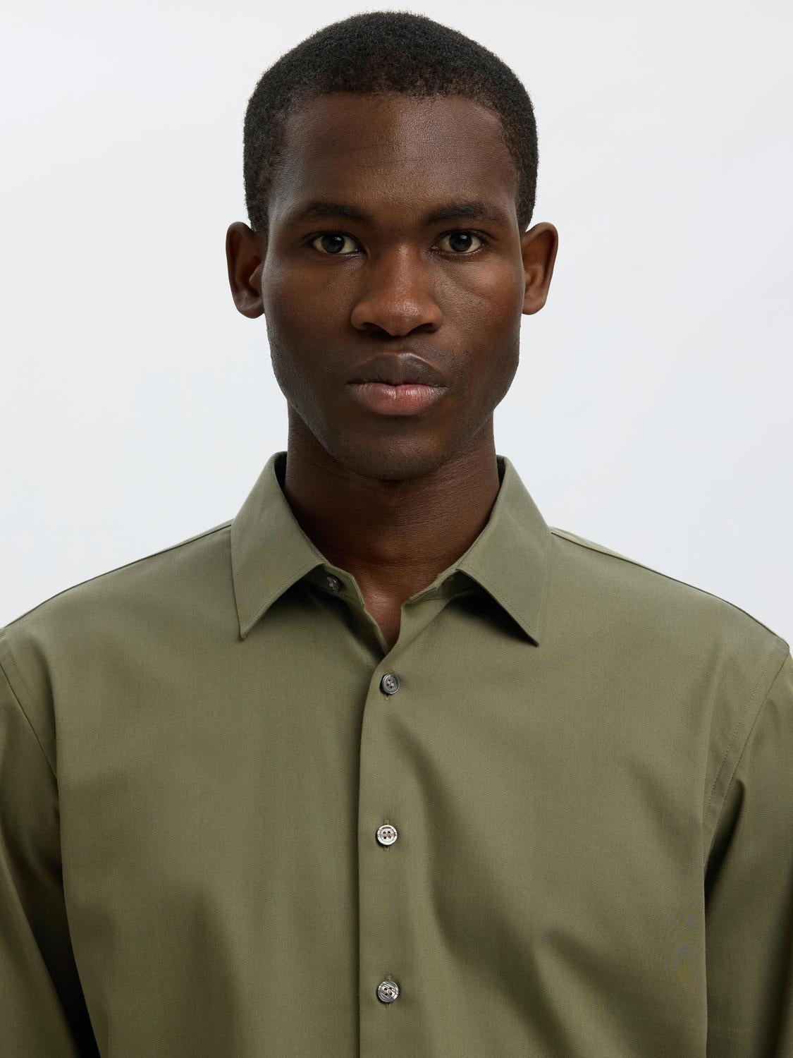 Dark Green Slim Fit Shirt