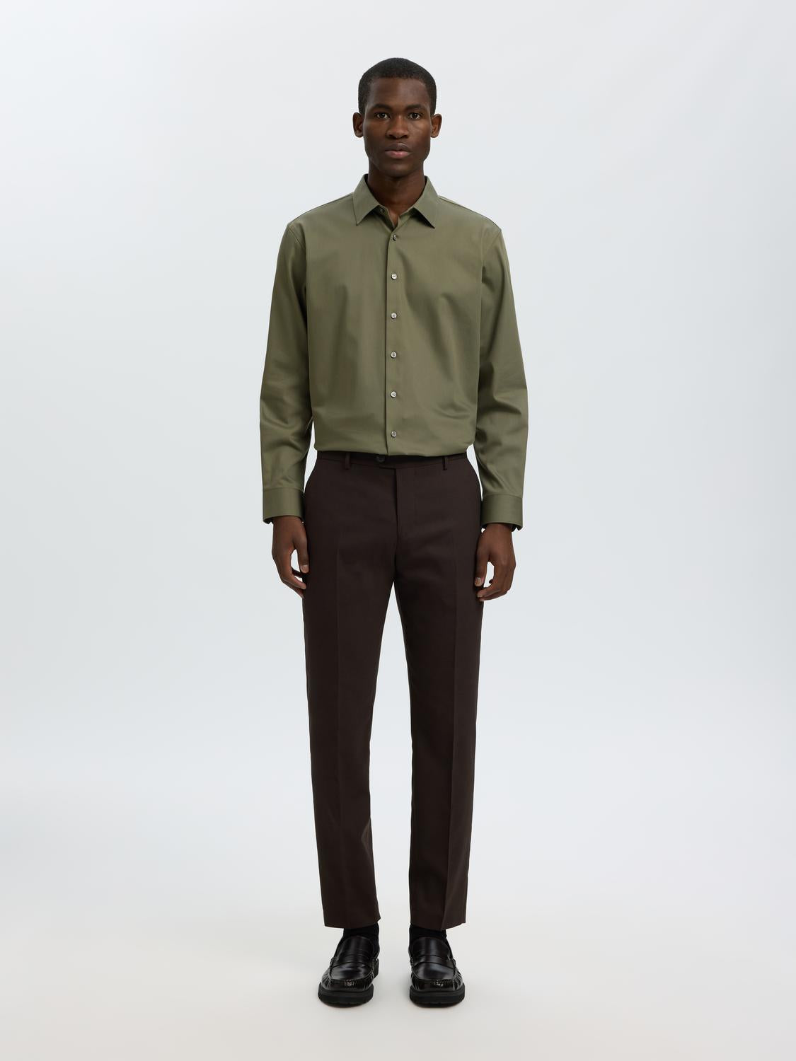 Dark Green Slim Fit Shirt