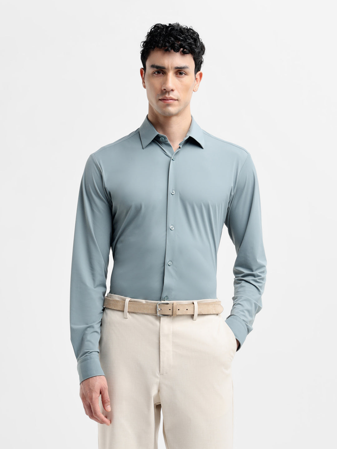 Blue Slim Fit Shirt