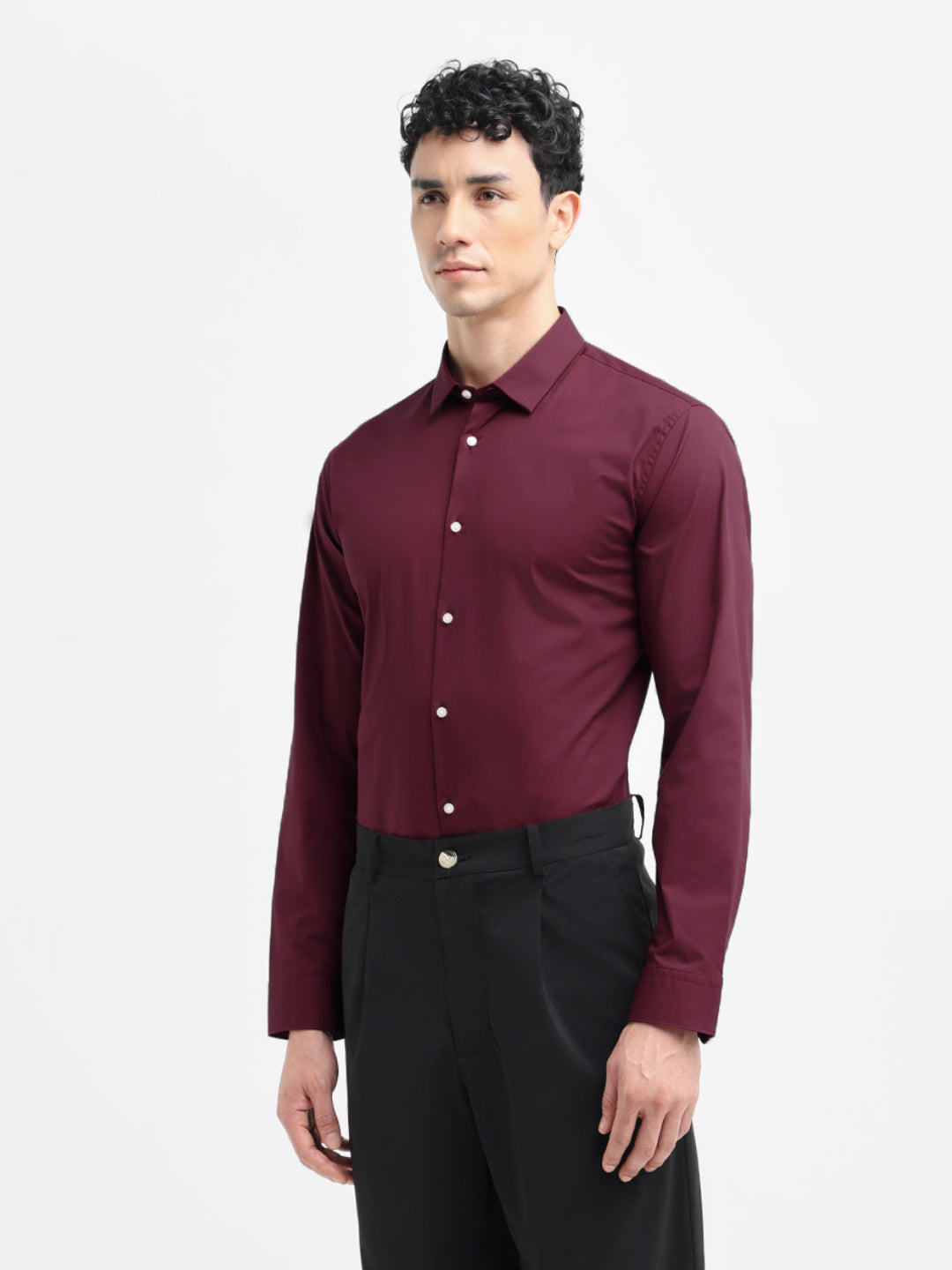 Dark Red Regular Fit Shirt