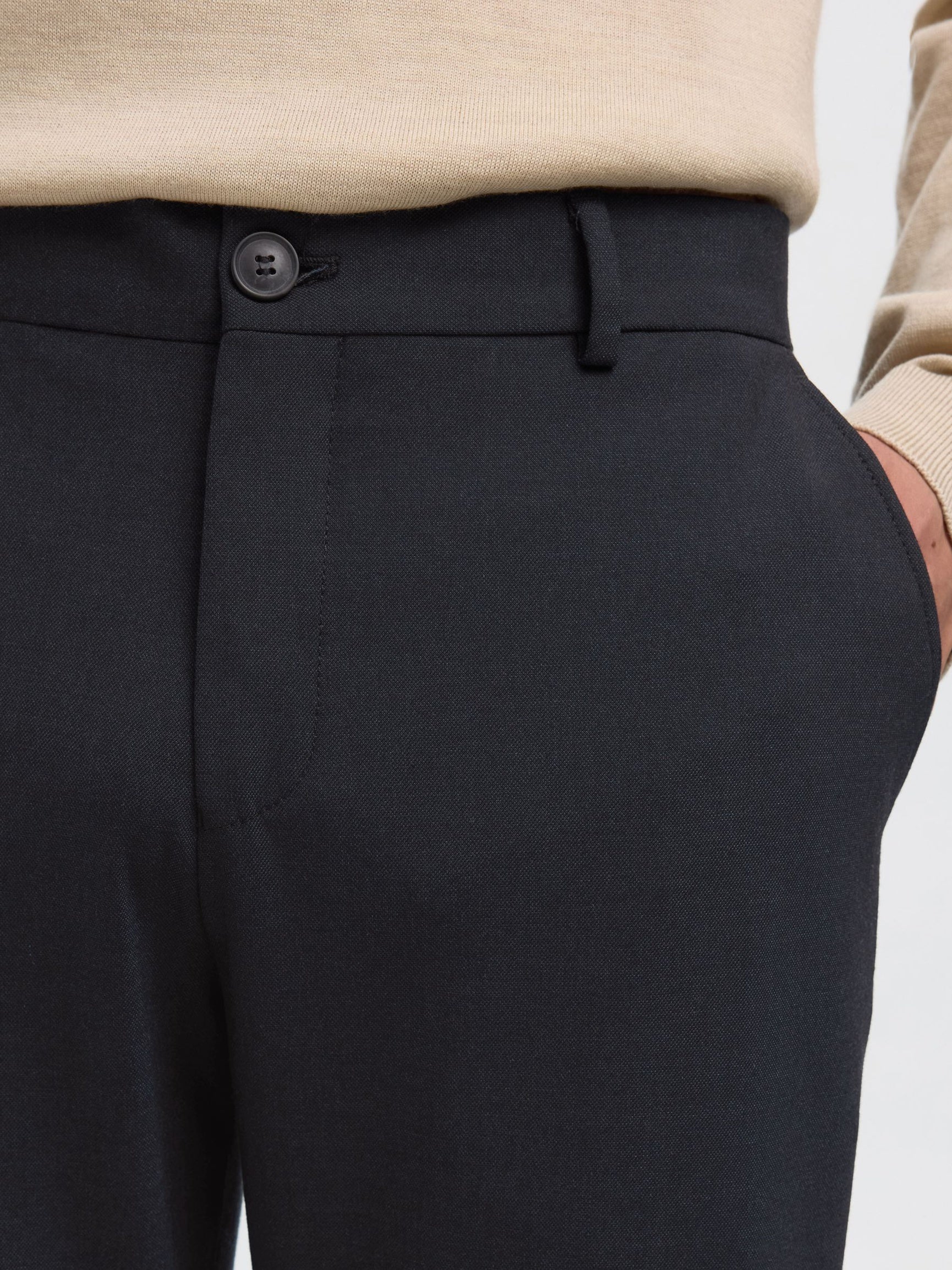 Dark Blue Formal Slim Fit Trousers