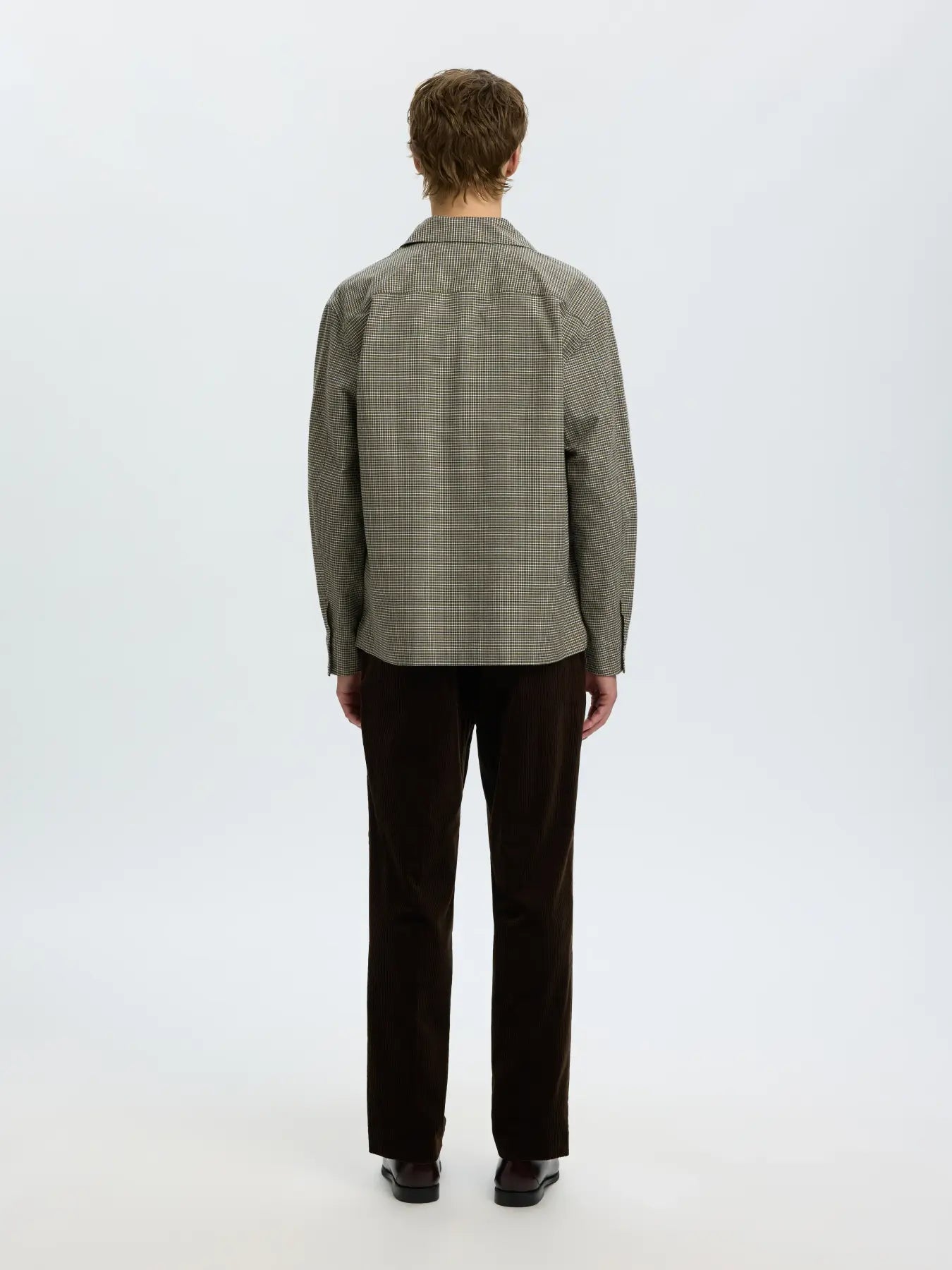Green Brushed Check Relaxed Fit Shirt