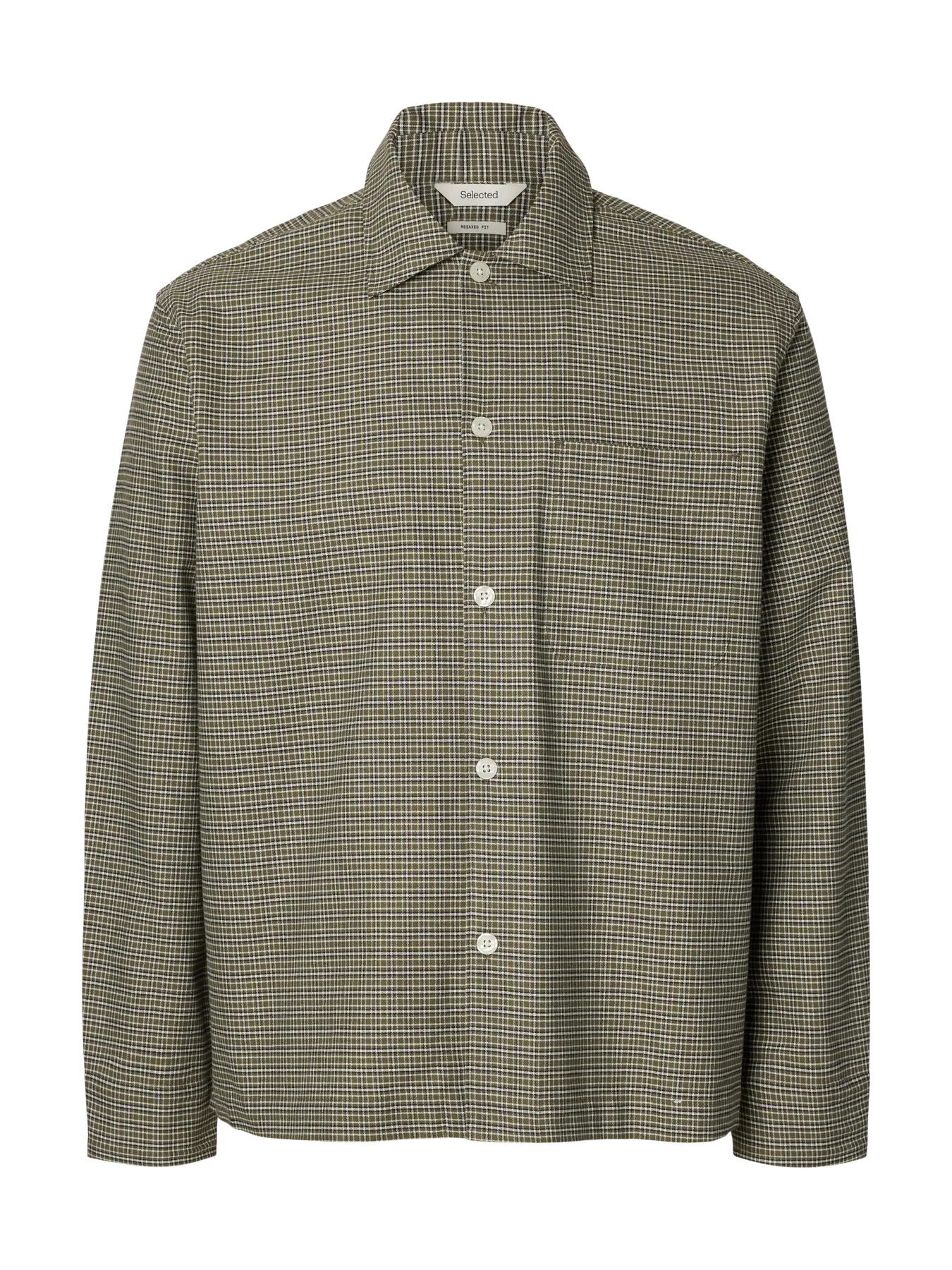 Green Brushed Check Relaxed Fit Shirt