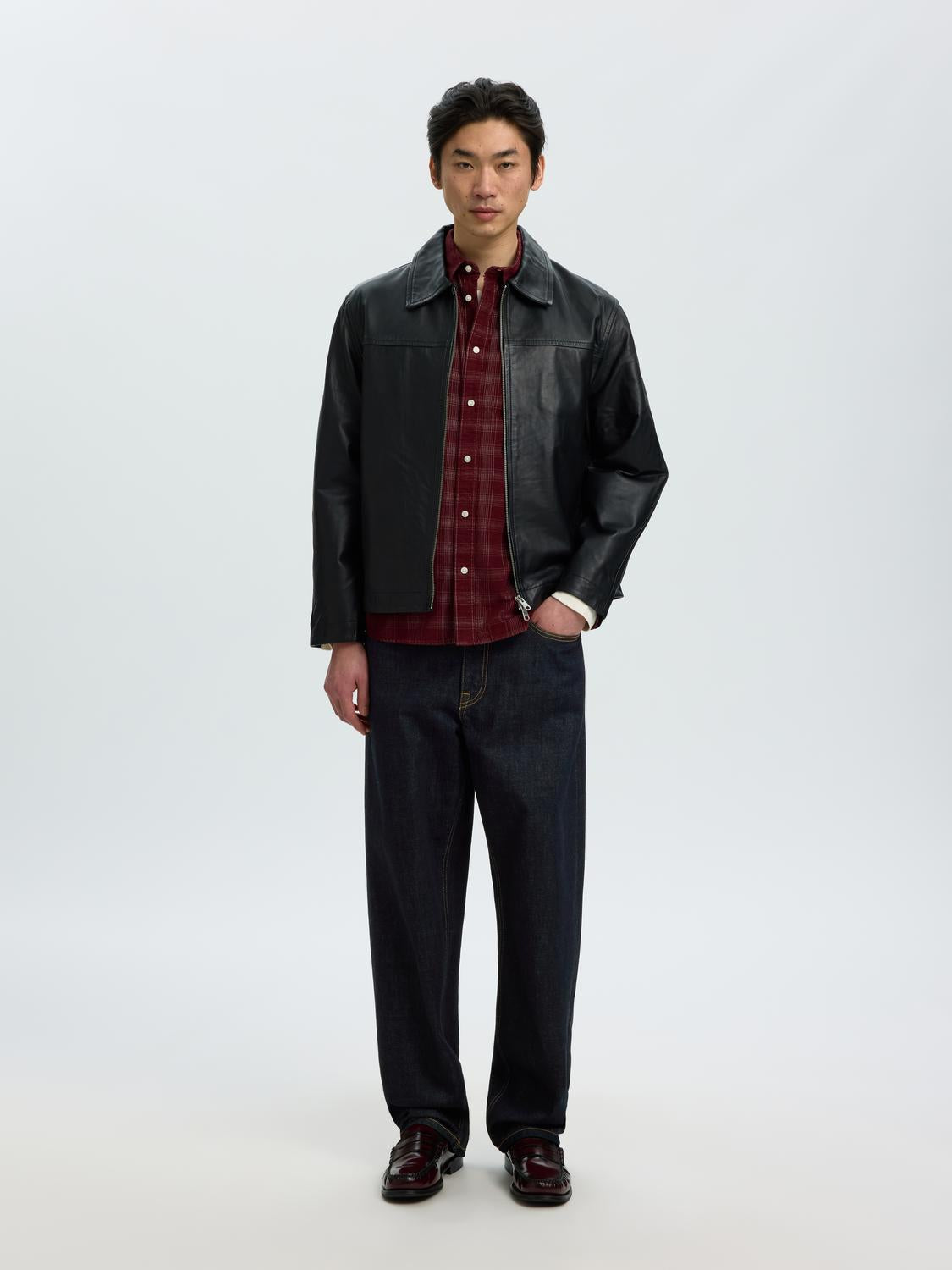 Dark Blue Loose Fit Selvedge Jeans
