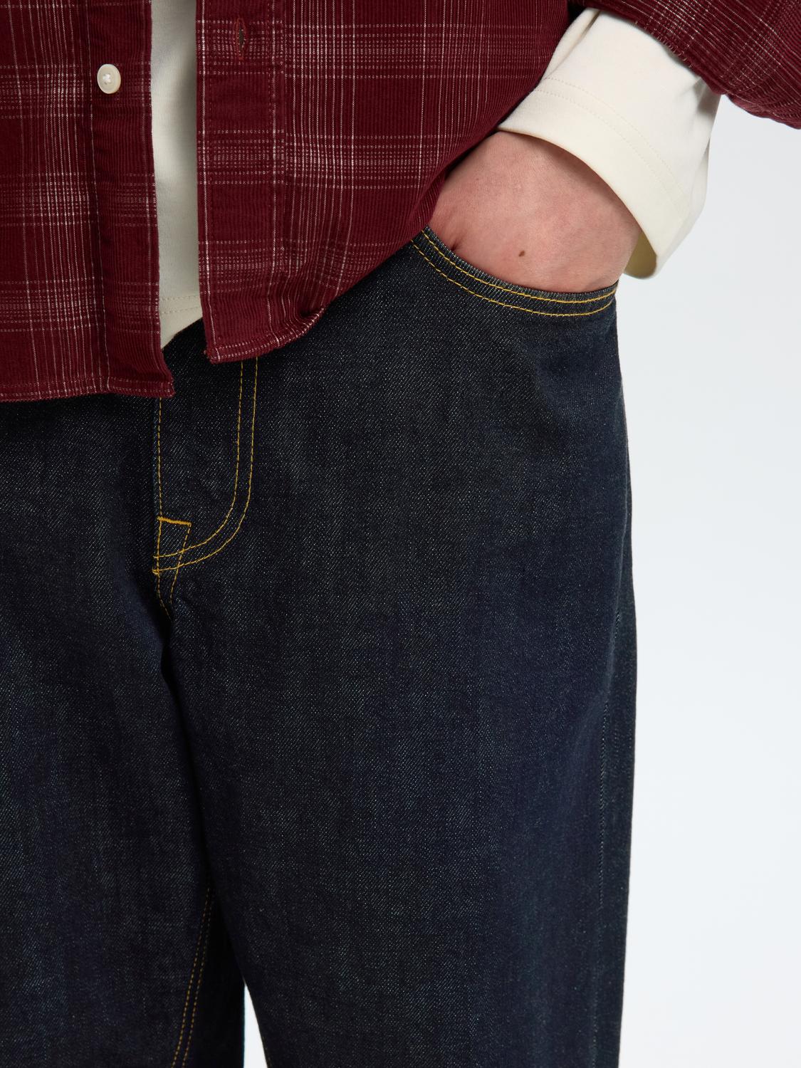 Dark Blue Loose Fit Selvedge Jeans