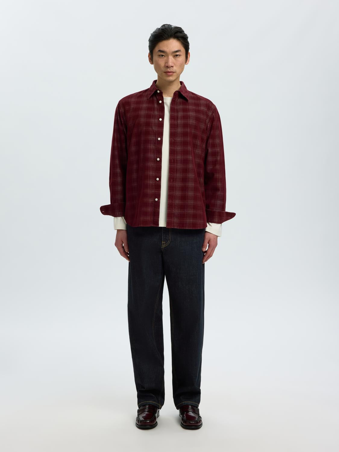 Dark Blue Loose Fit Selvedge Jeans