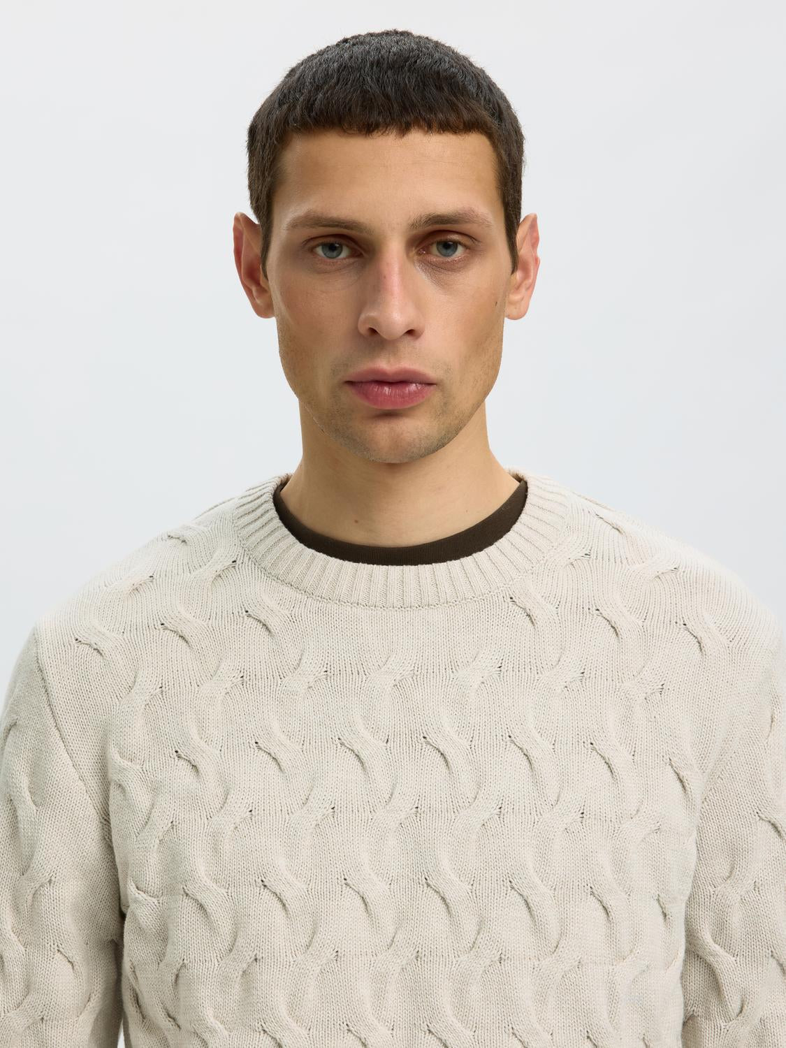 Off-White Cable Knit Pullover