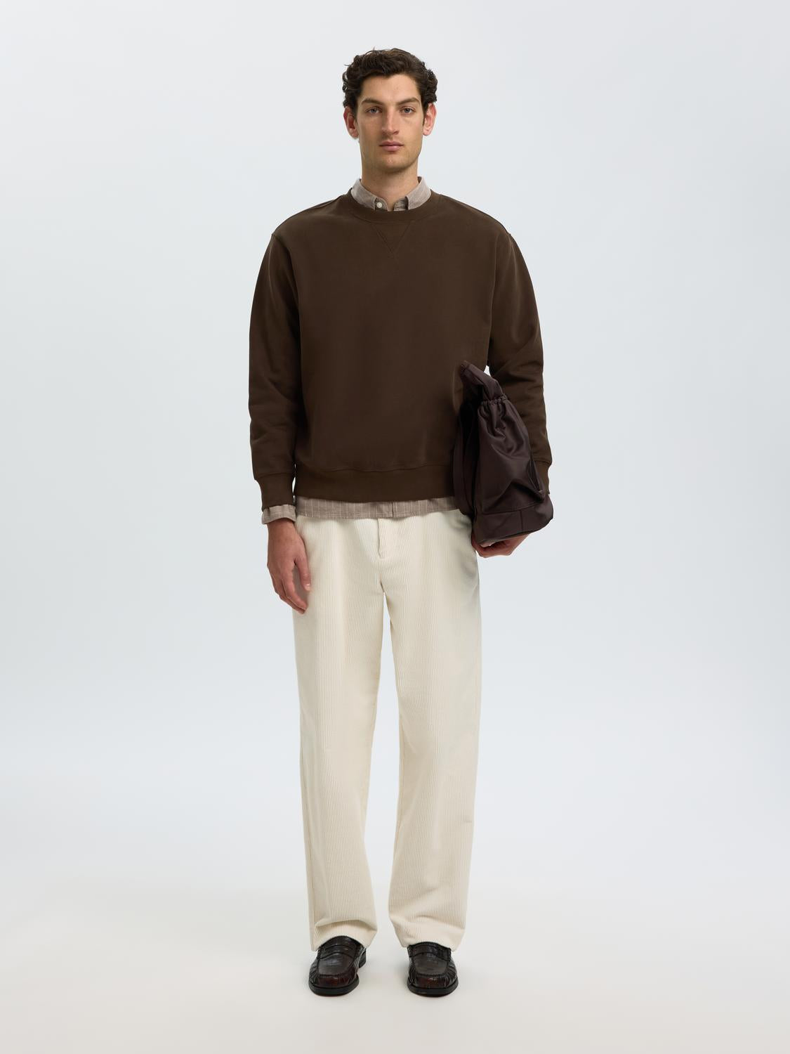 Brown Relaxed Fit Sweatshirt