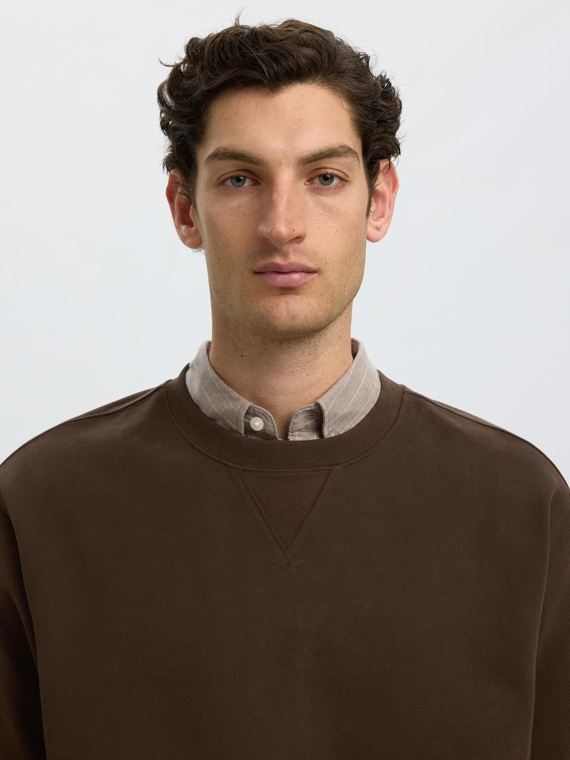 Brown Relaxed Fit Sweatshirt