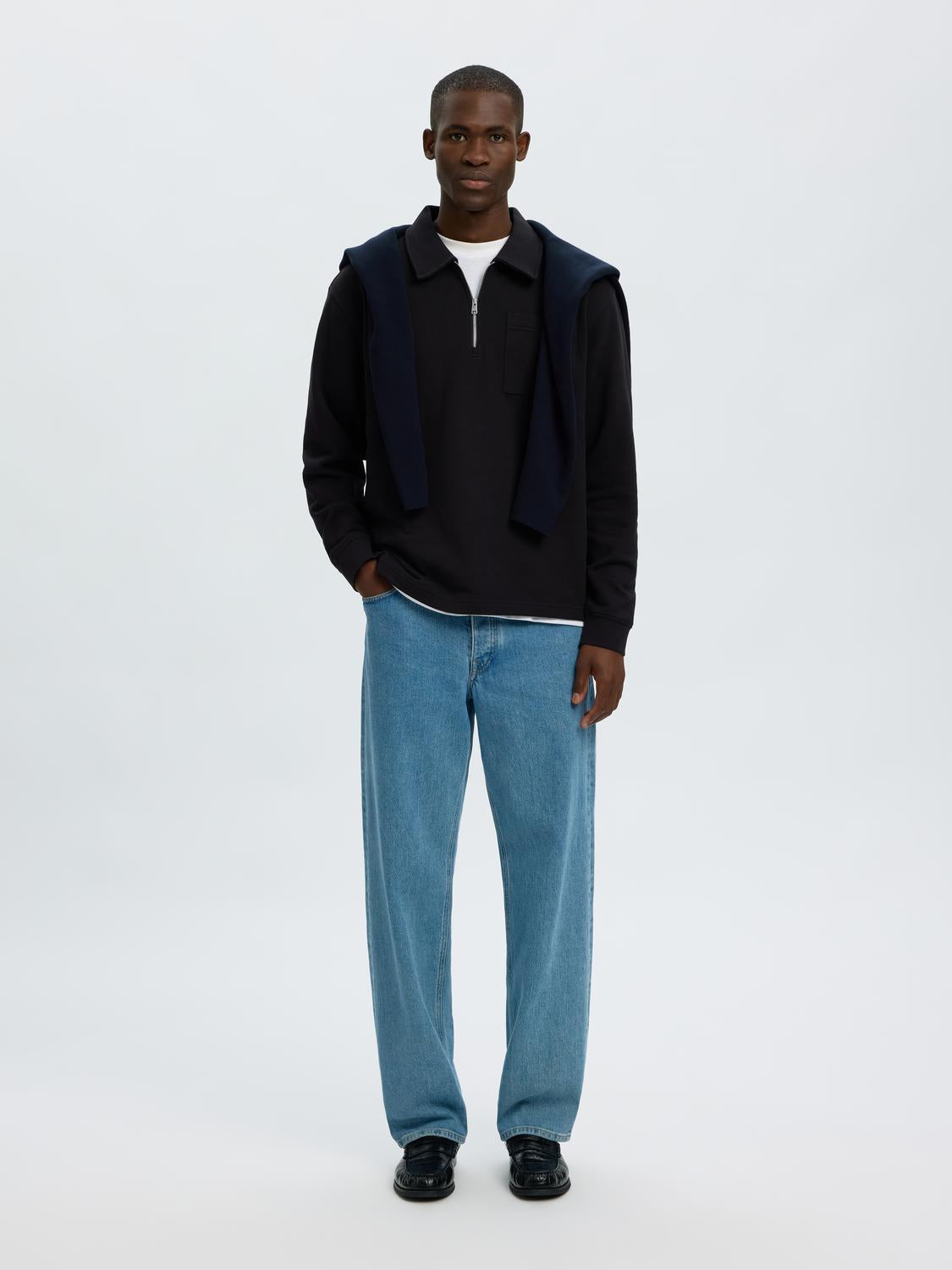 Black Half Zip Sweatshirt