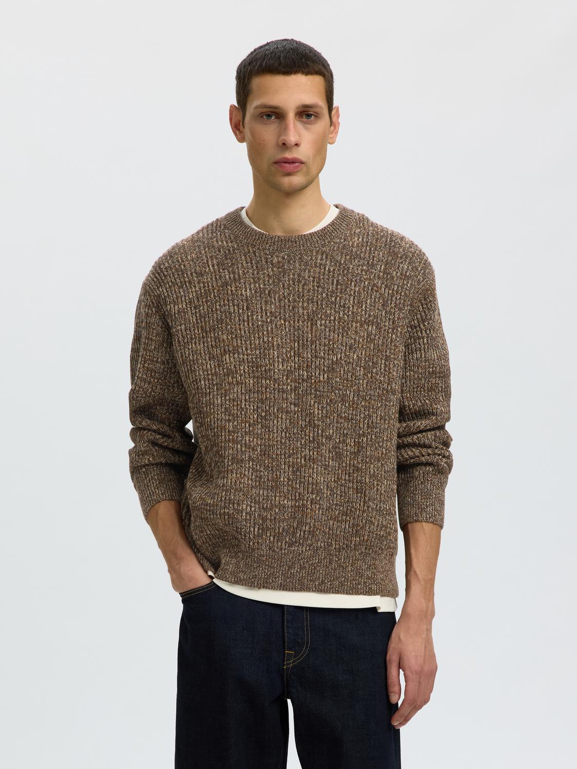 Brown Knitted Pullover