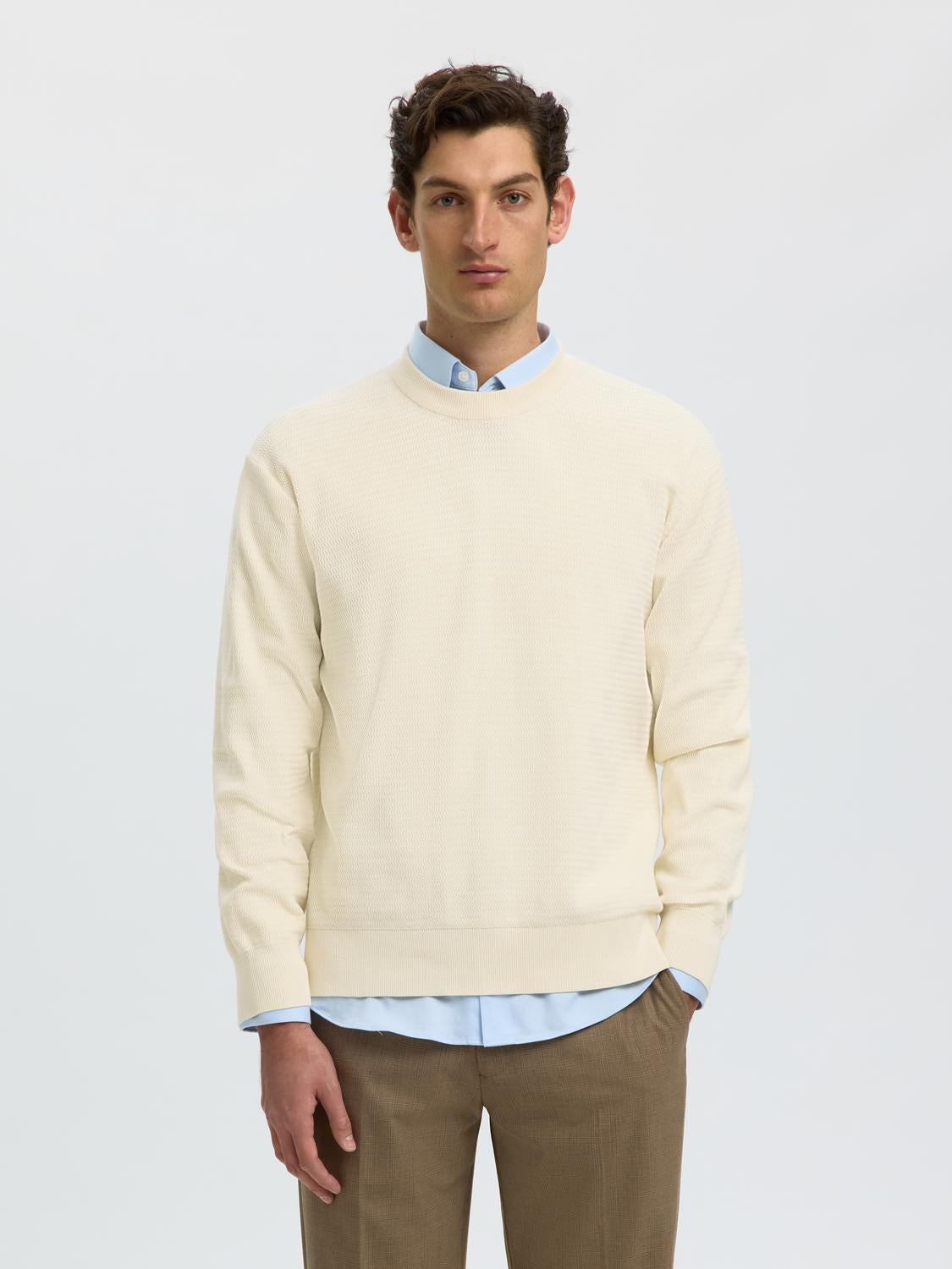 Off-White Crew Neck Pullover