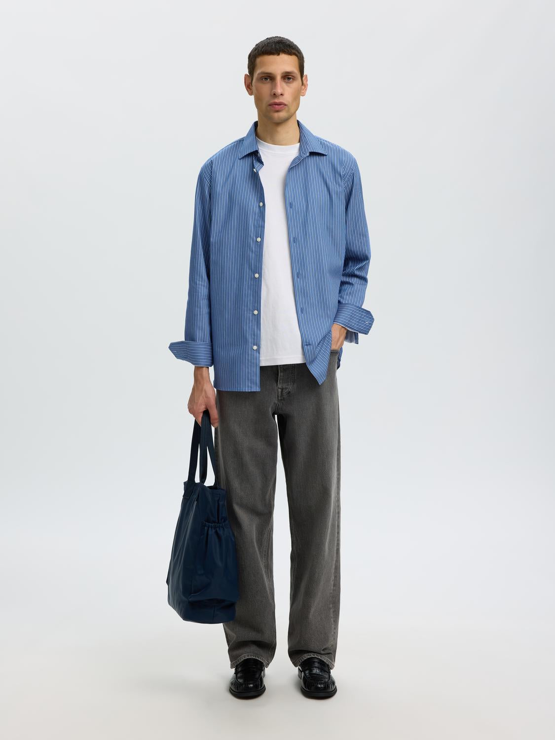 Blue Striped Slim Fit Shirt