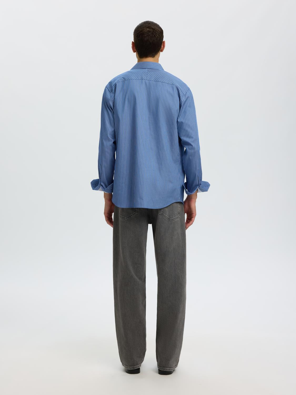 Blue Striped Slim Fit Shirt