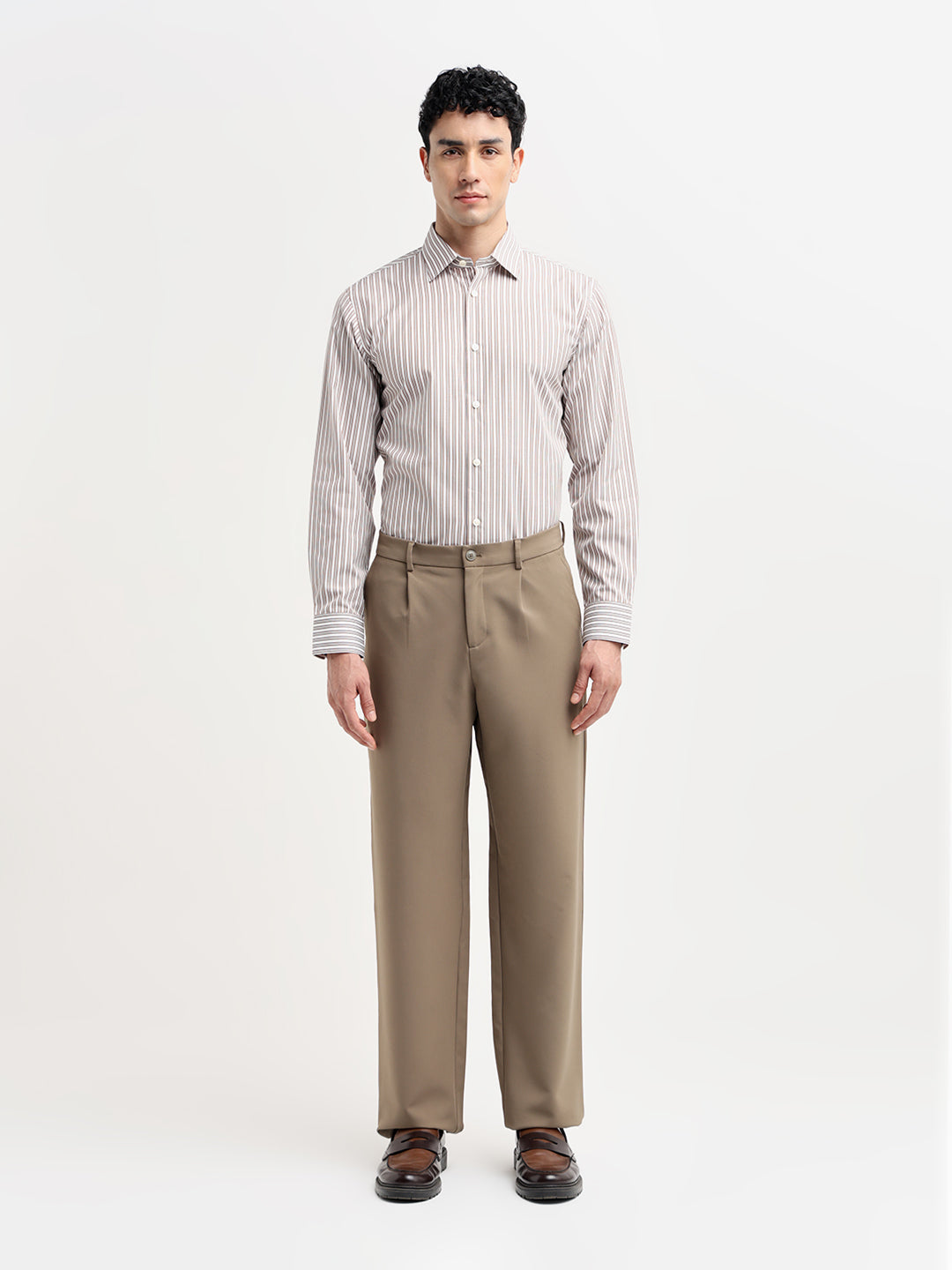 Striped Poplin Full Sleeves Shirt