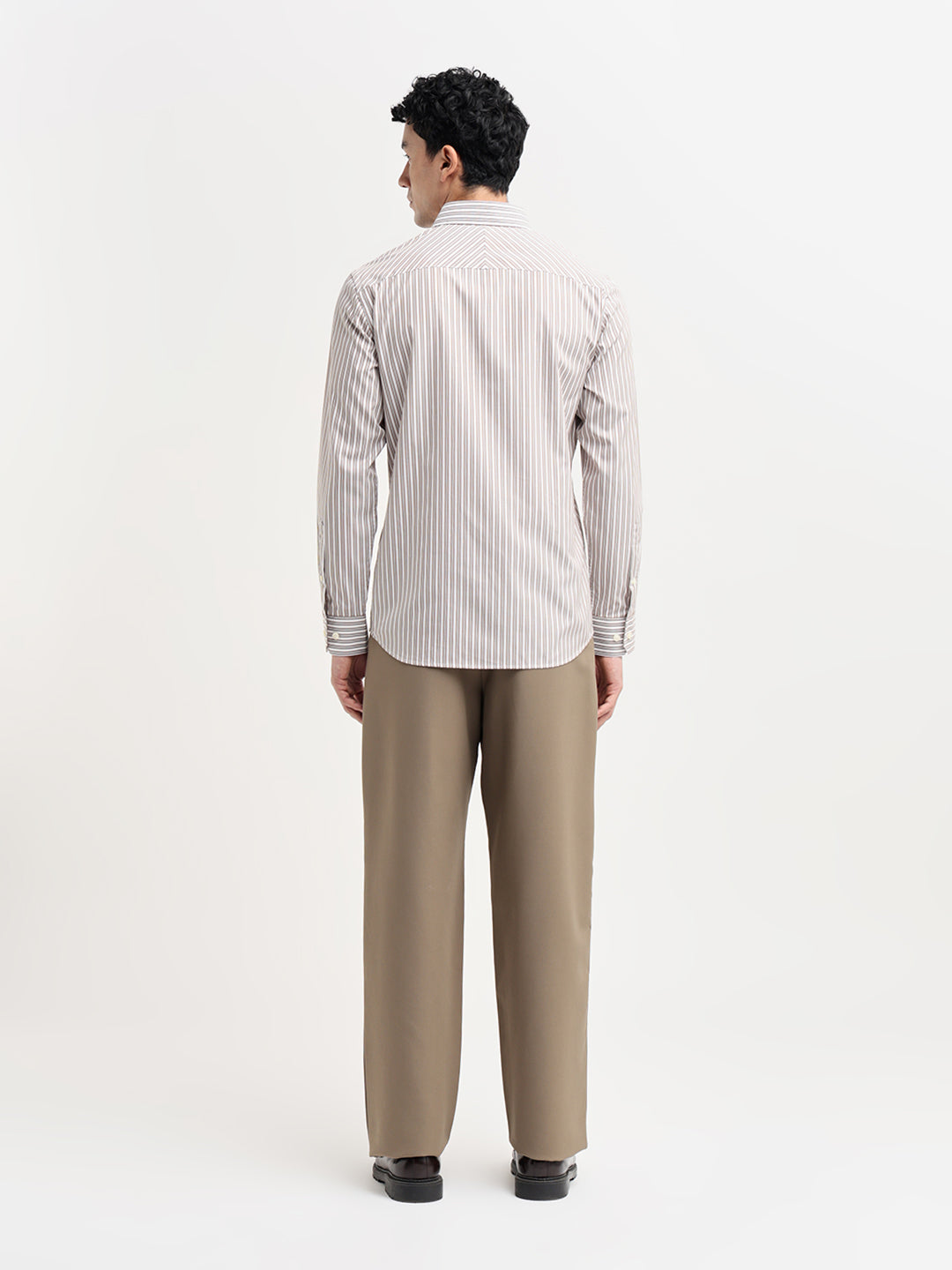 Striped Poplin Full Sleeves Shirt