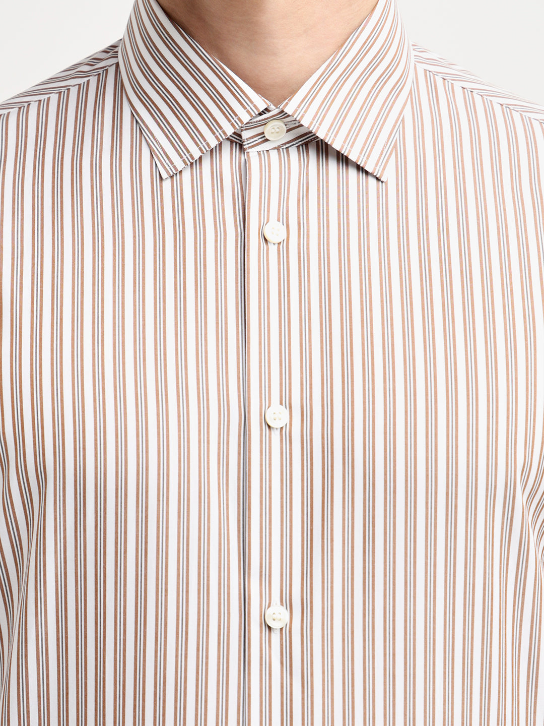 Striped Poplin Full Sleeves Shirt