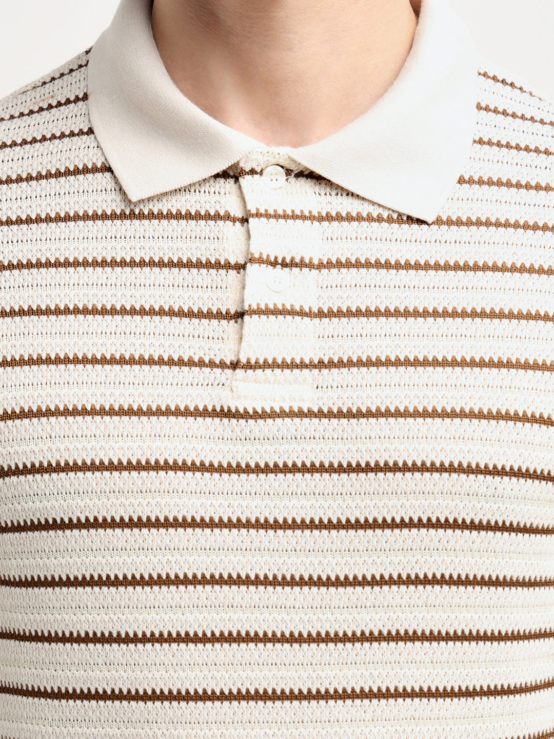 Striped Jacquard Relaxed Fit Polo