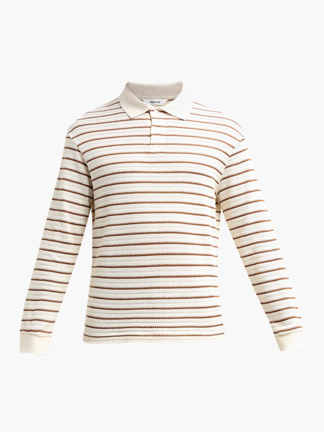 Striped Jacquard Relaxed Fit Polo