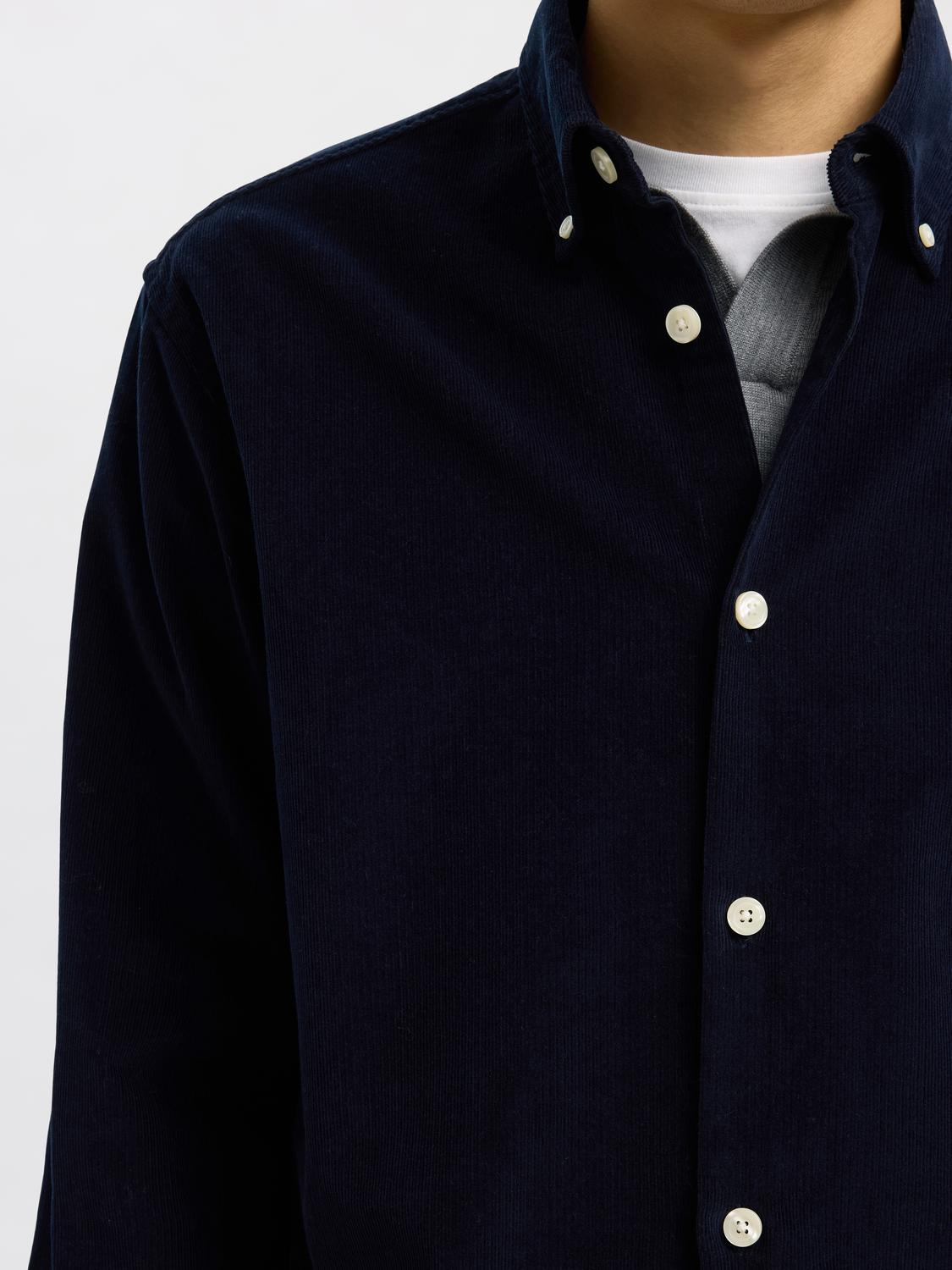 Dark Blue Corduroy Shirt