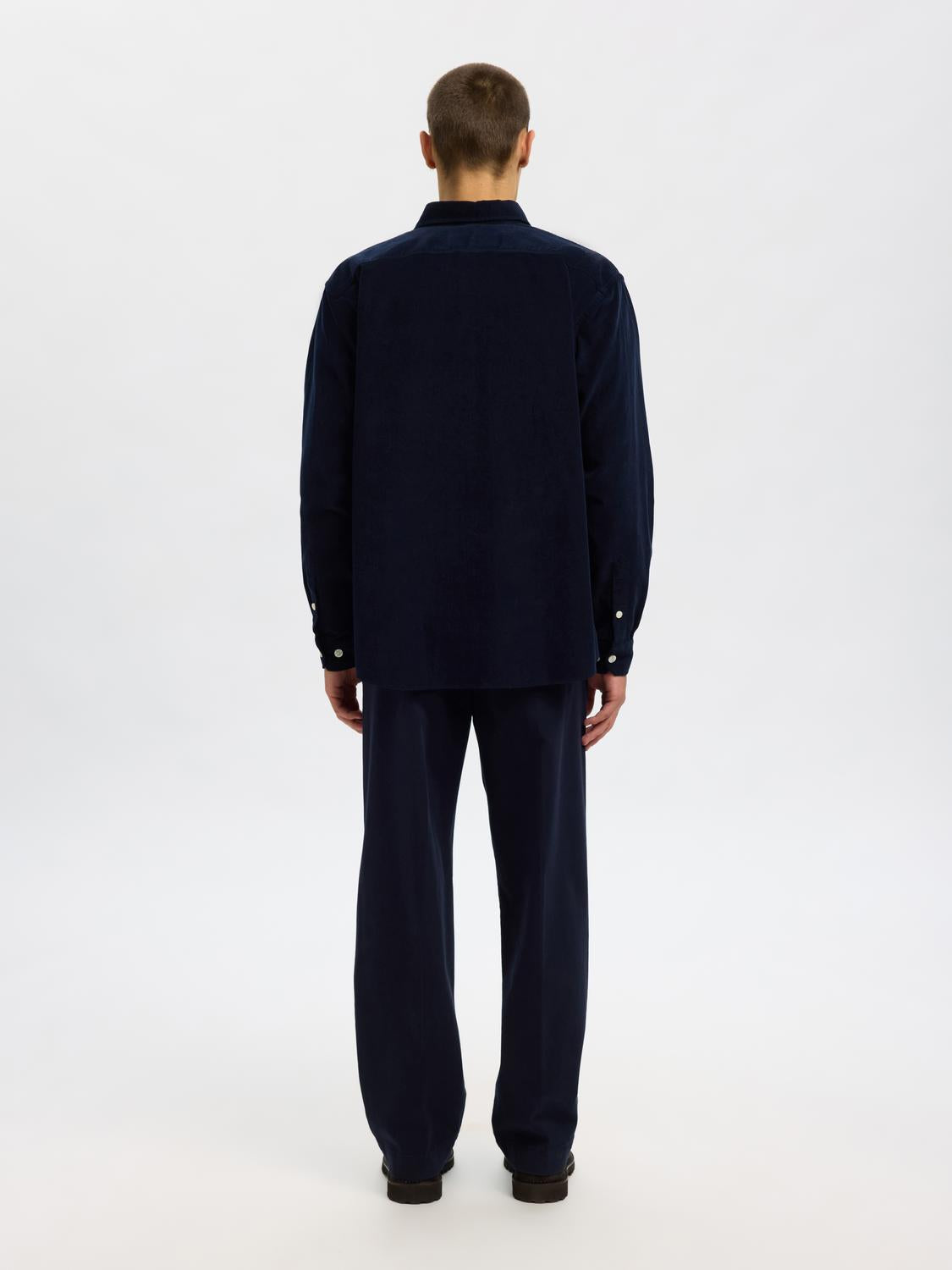 Dark Blue Corduroy Shirt