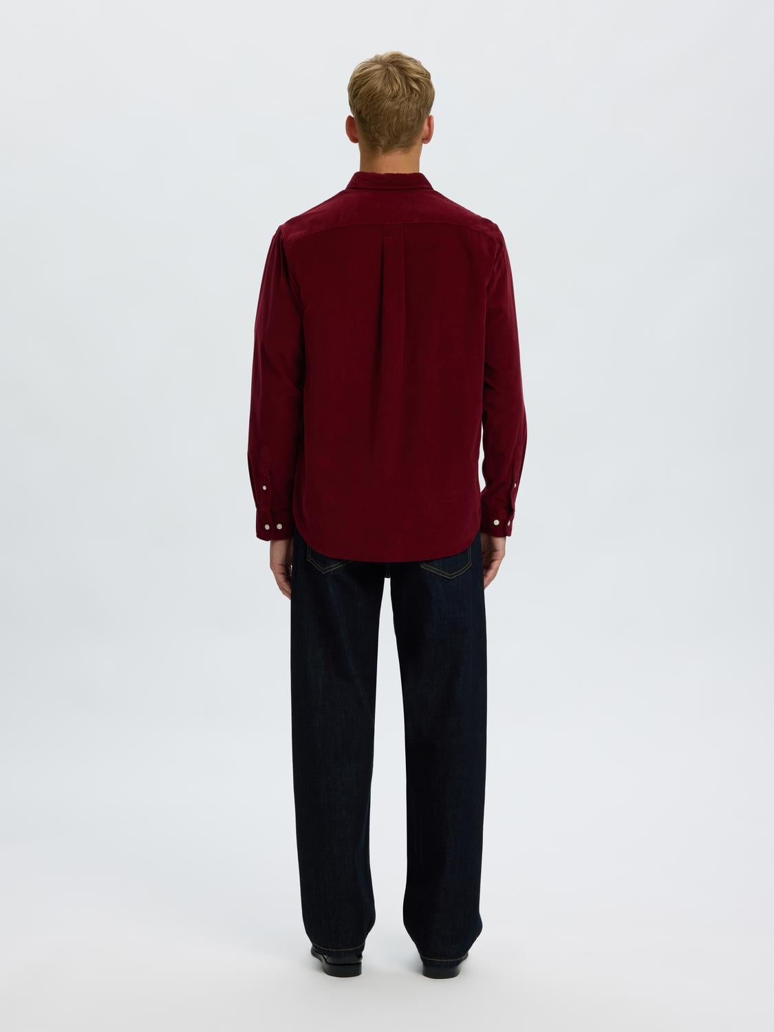 Dark Red Corduroy Shirt