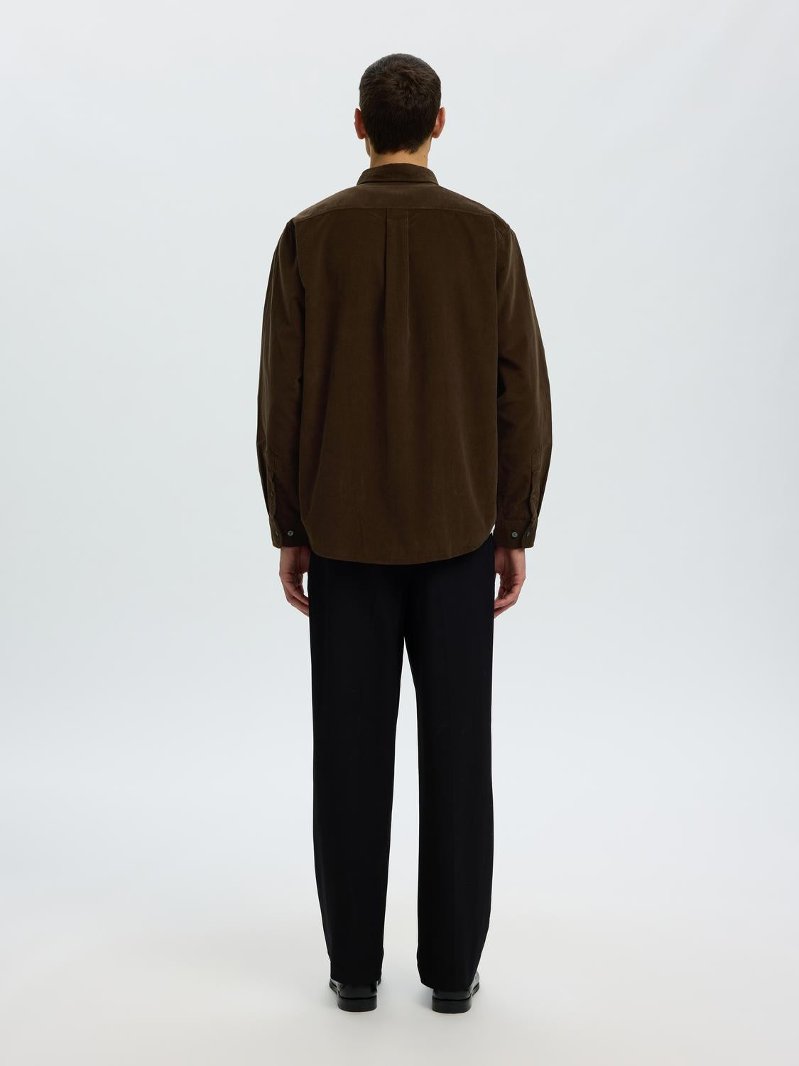Dark Brown Corduroy Shirt
