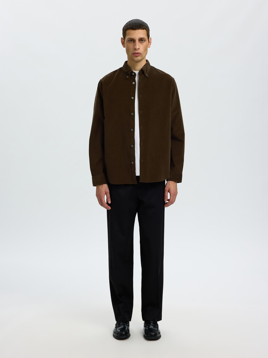 Dark Brown Corduroy Shirt